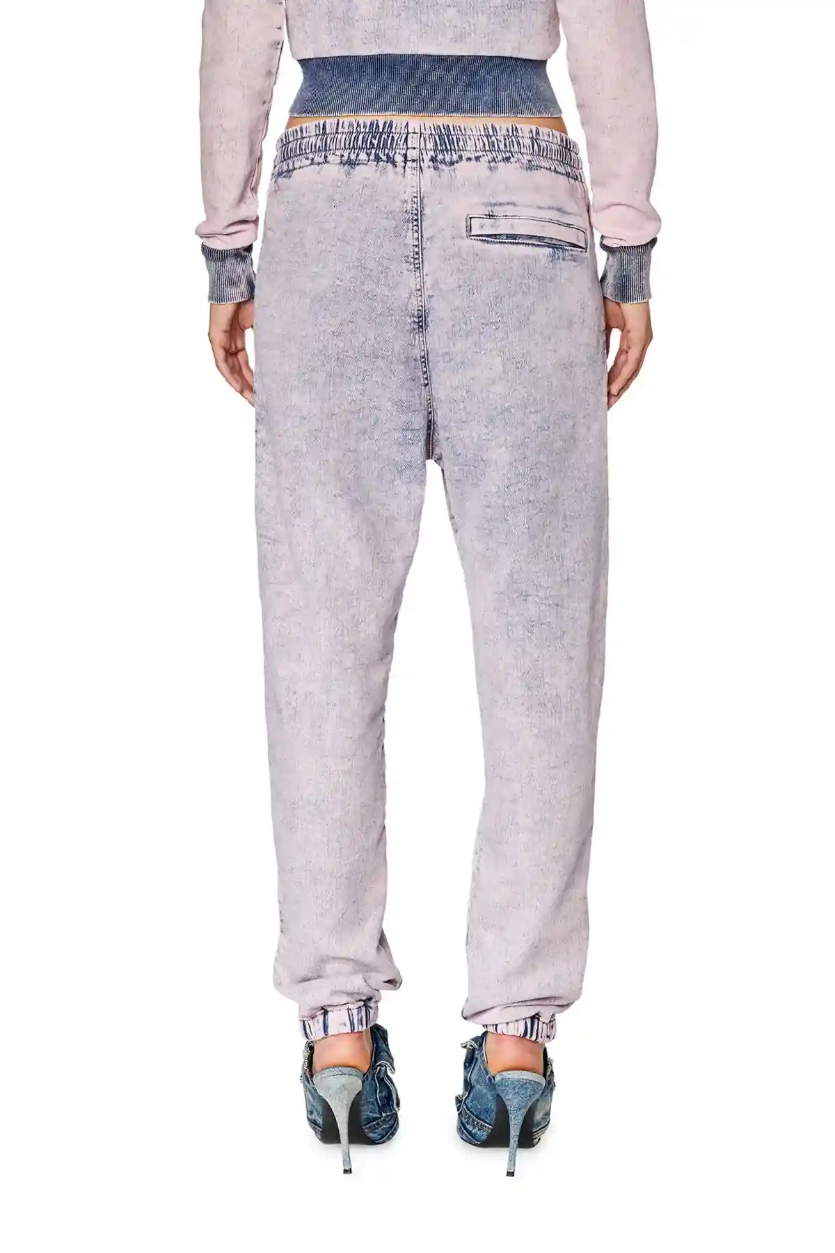 Pink Tapered fit D-Lab Track Denim