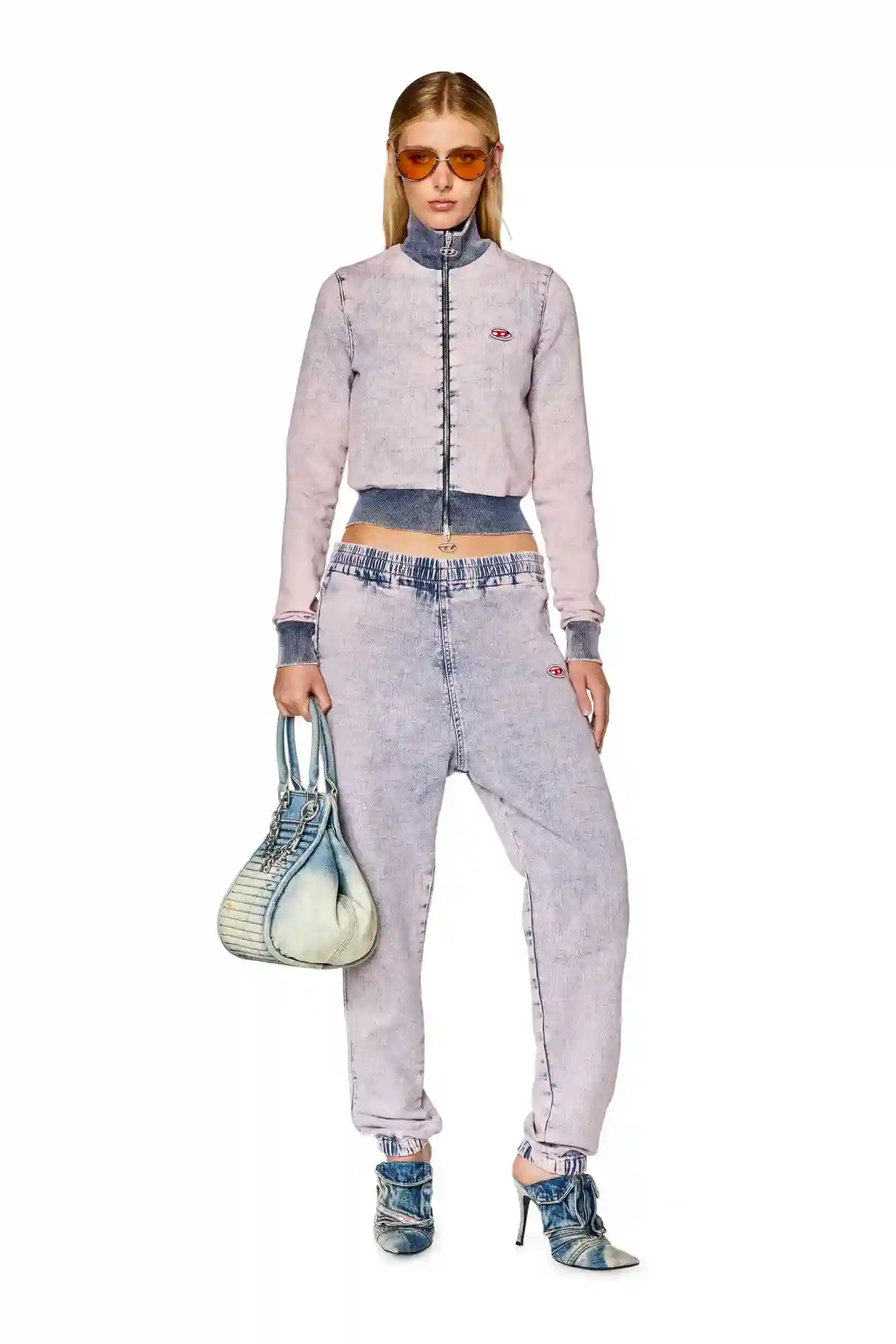 Pink Tapered fit D-Lab Track Denim
