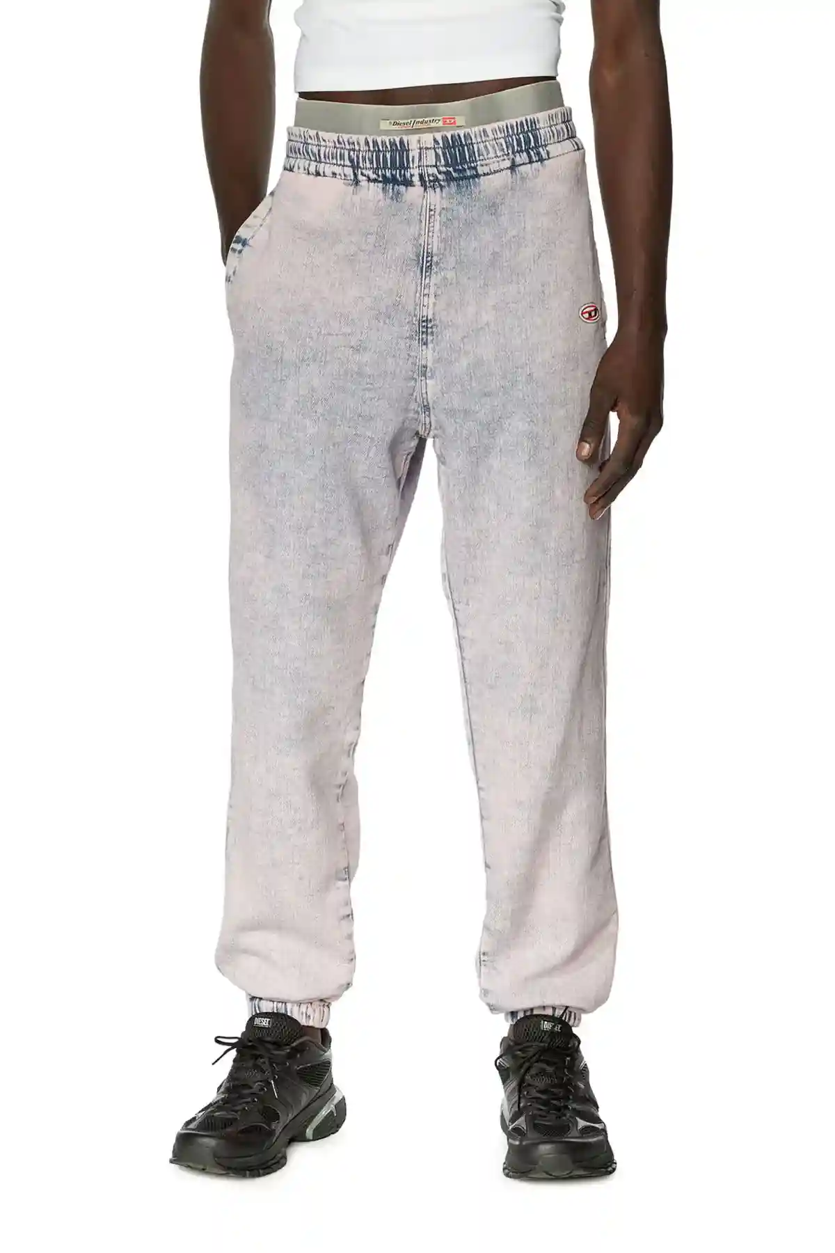 Pink Tapered fit D-Lab Track Denim