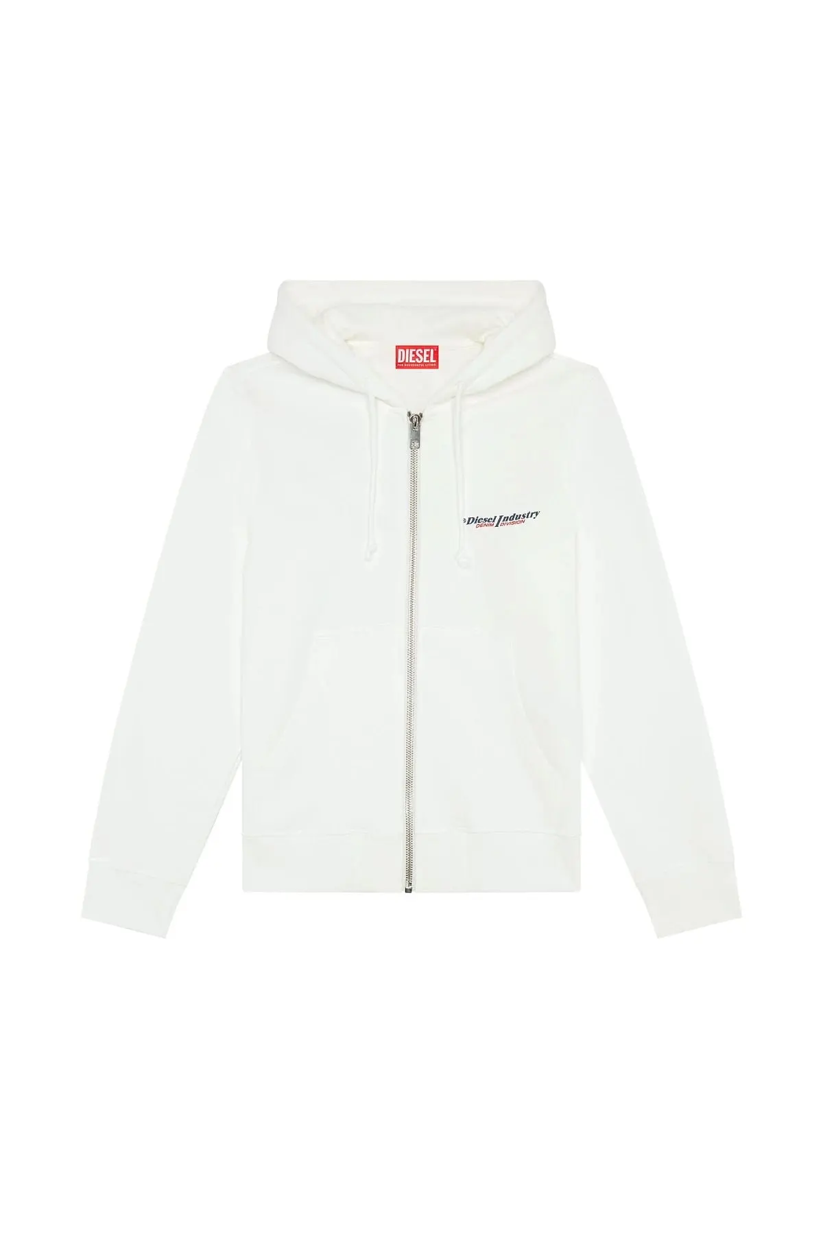 White Hoodie with puff logo