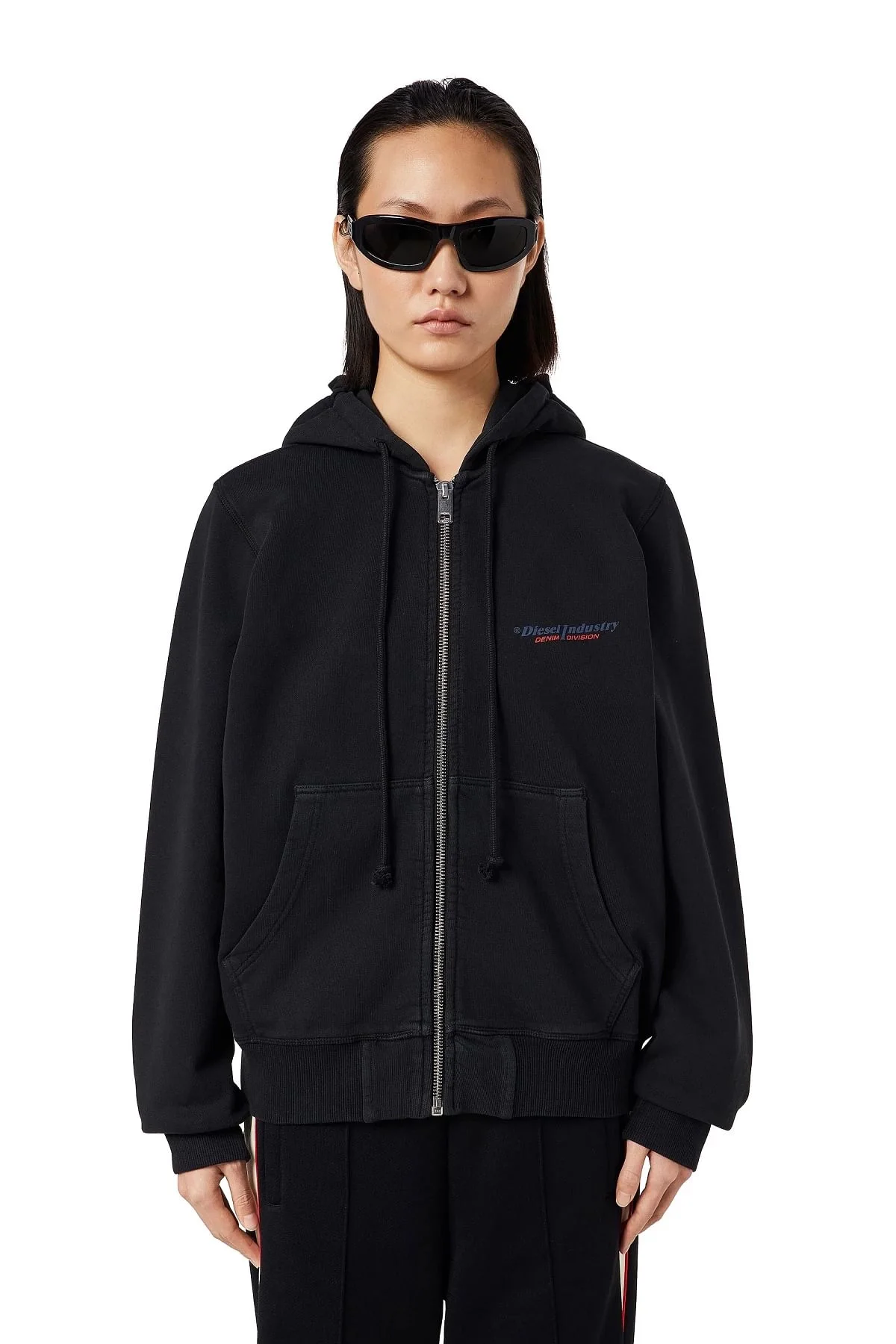 Black Hoodie with puff logo