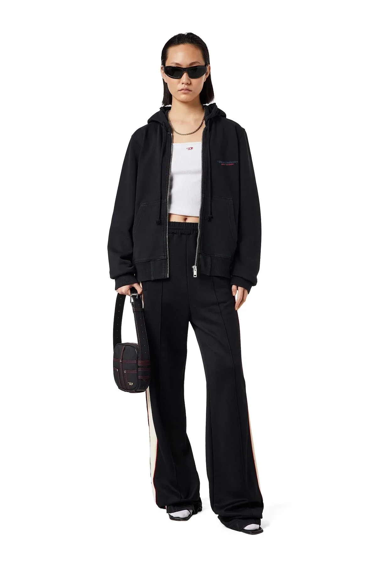 Black Hoodie with puff logo