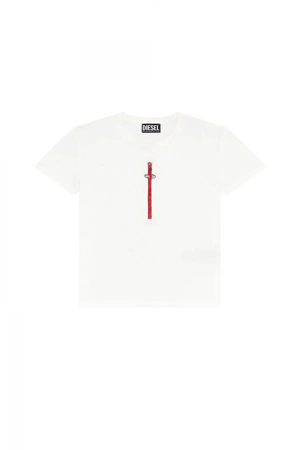 White and Red T-shirt with zip