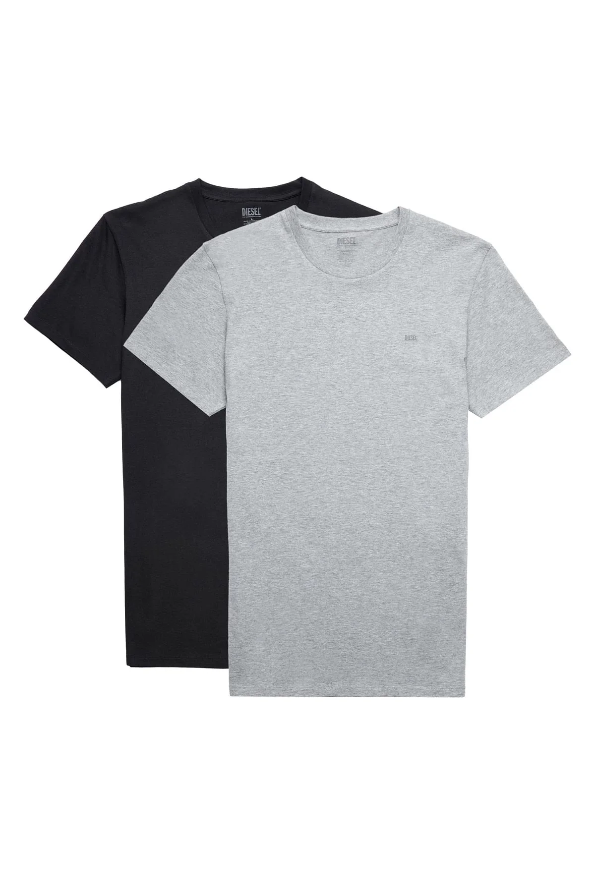 Black and Grey Two-pack of T-shirts with logo print