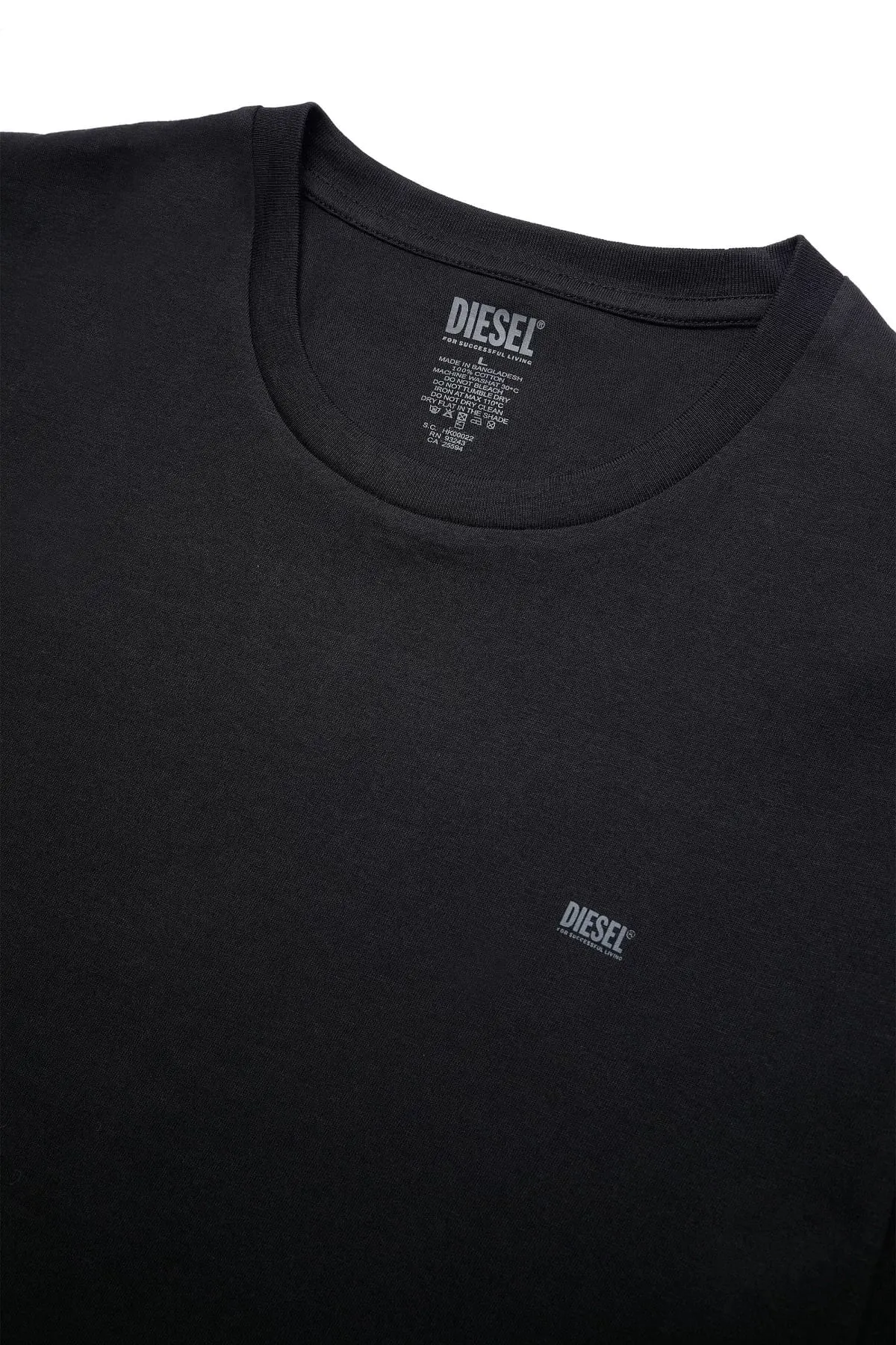 Black and Grey Two-pack of T-shirts with logo print