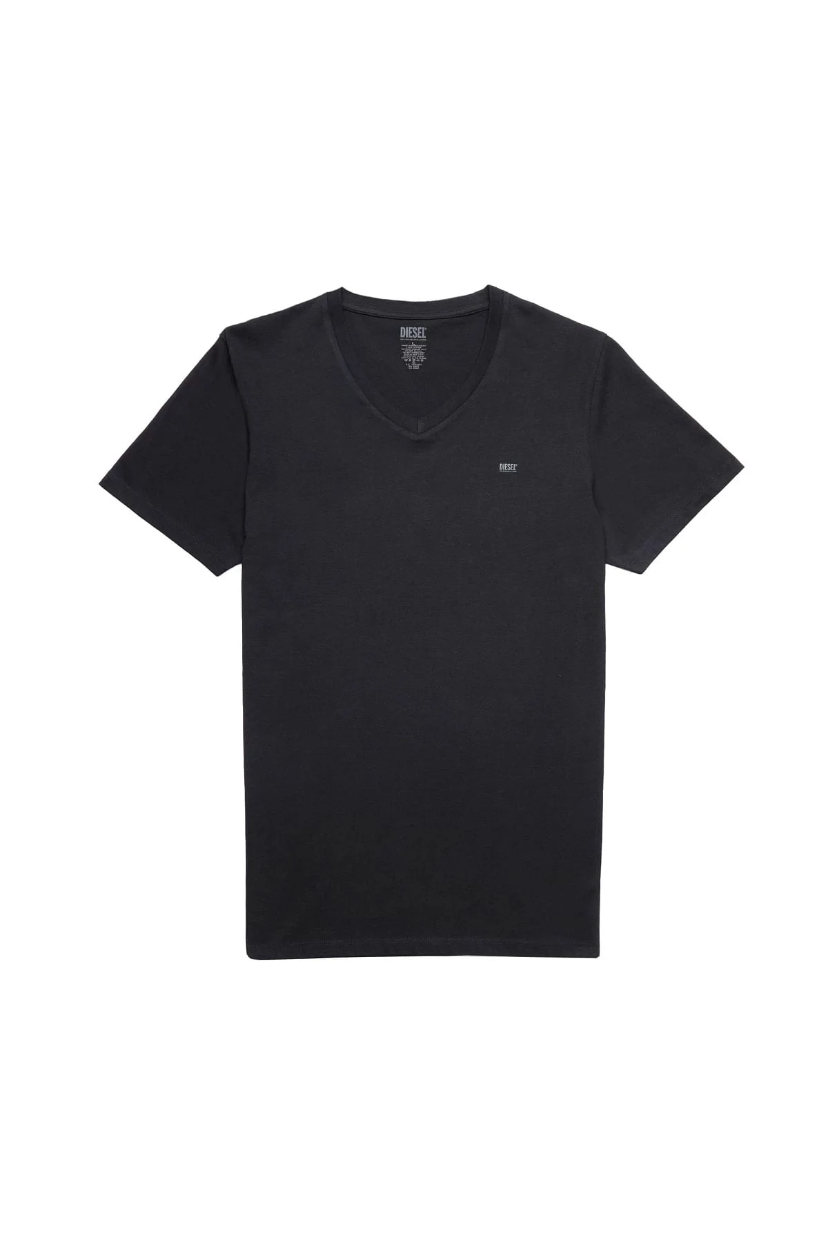 Black and Grey Two-pack V-neck T-shirts with logo print