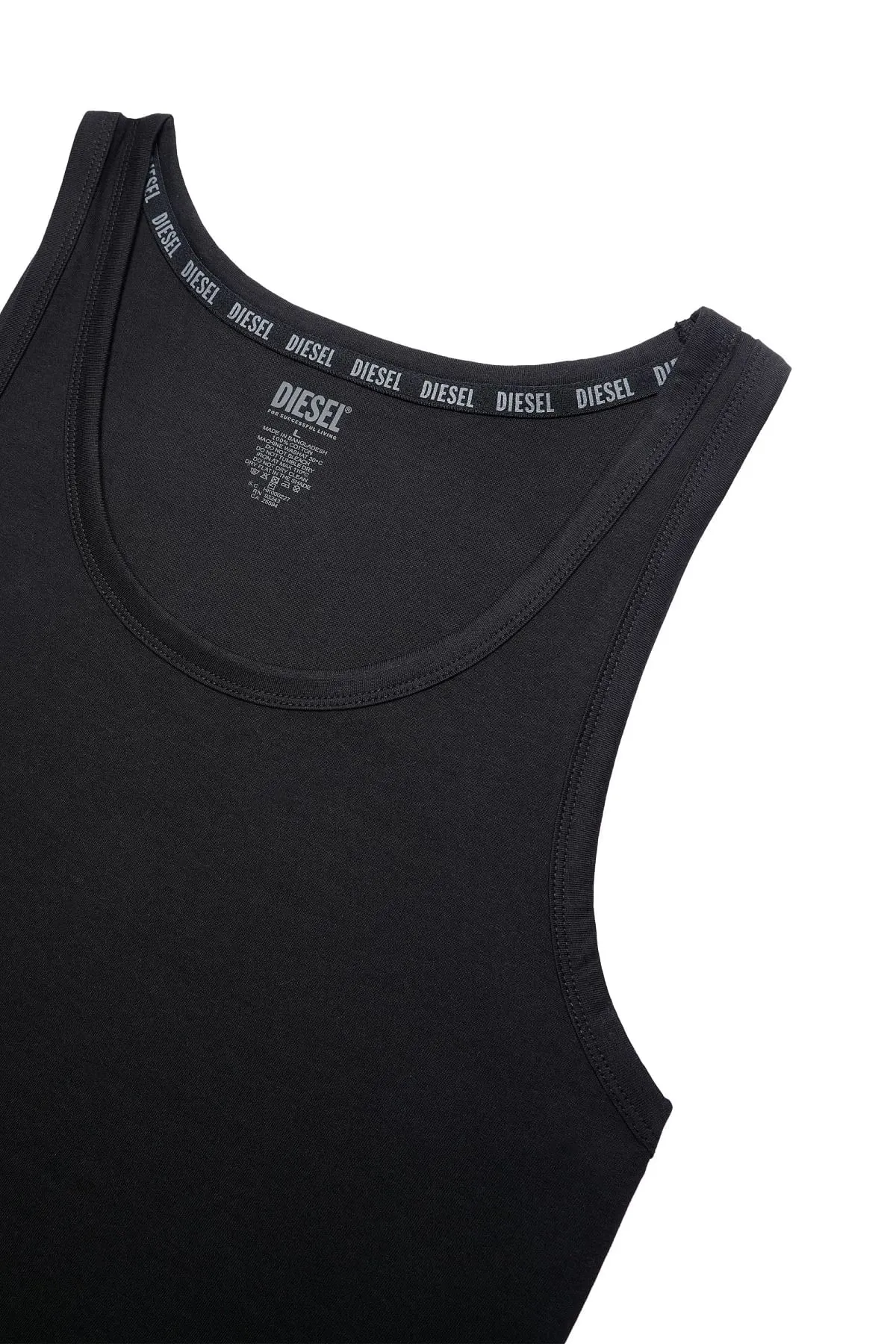 Black Two-pack of tank tops with D patch