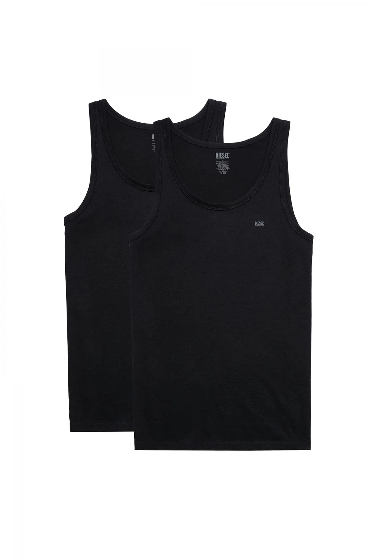 Black Two-pack of tank tops with logo print