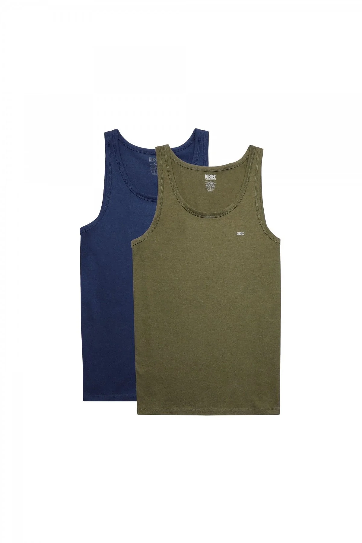 Blue and Green Two-pack of tank tops with logo print