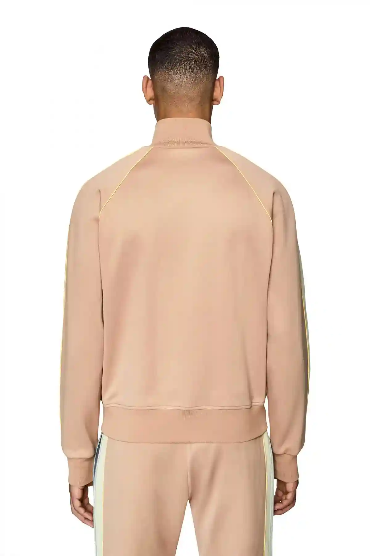 Beige Track jacket with sleeve bands