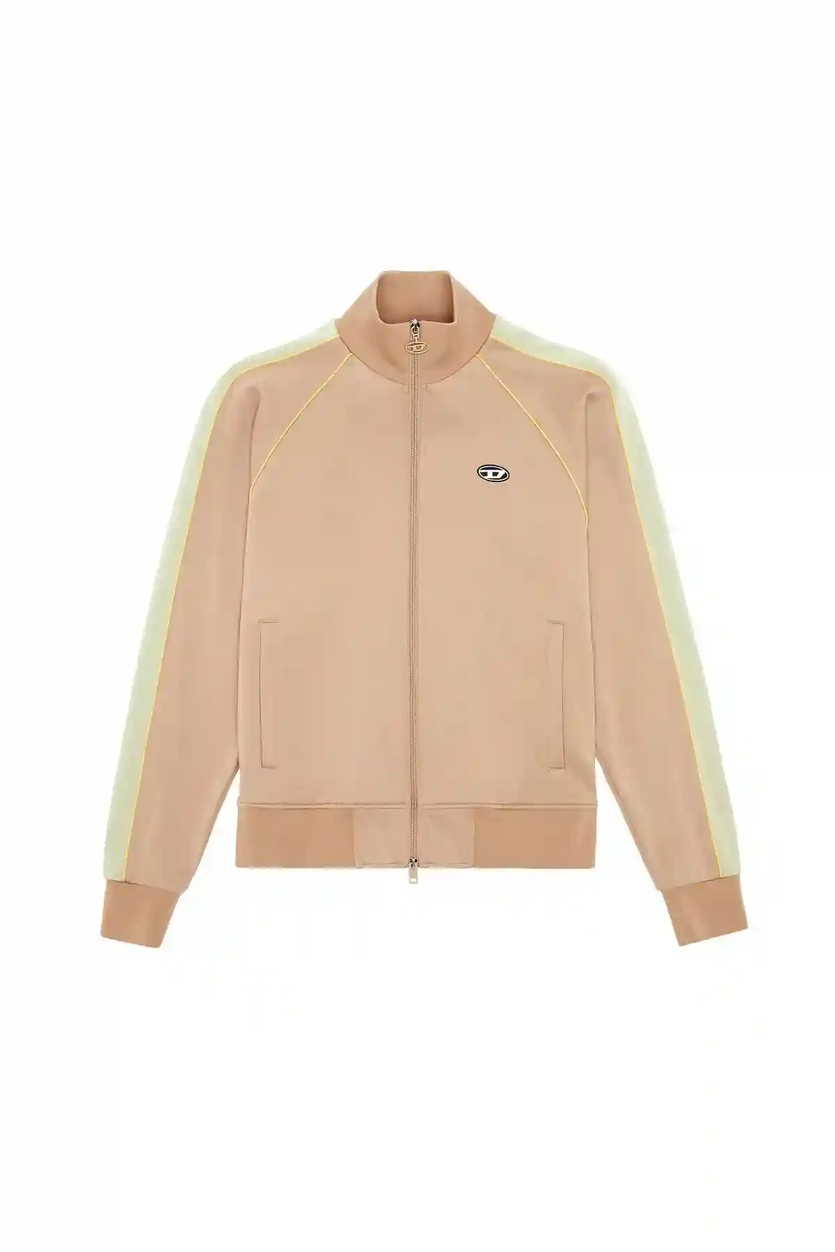Beige Track jacket with sleeve bands