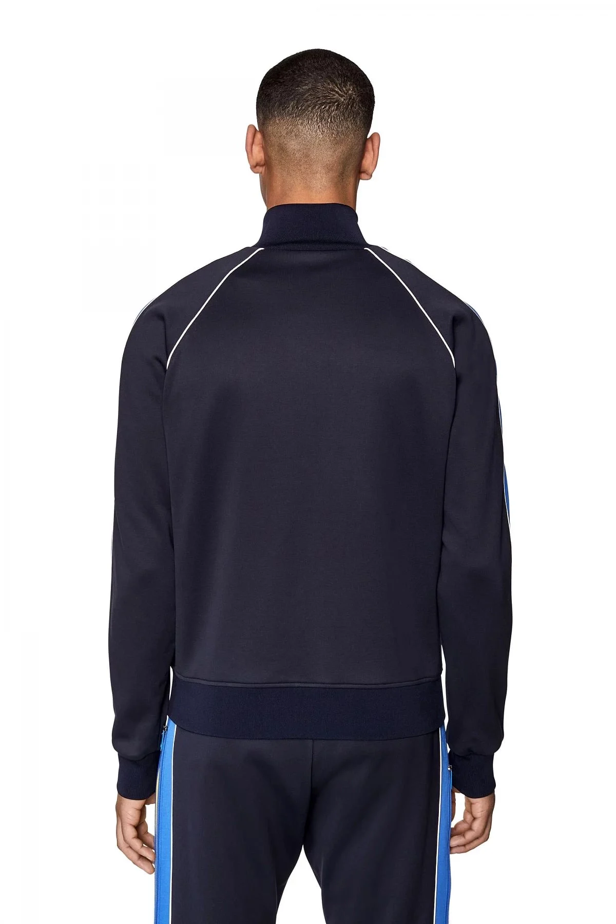 Blue Track jacket with sleeve bands