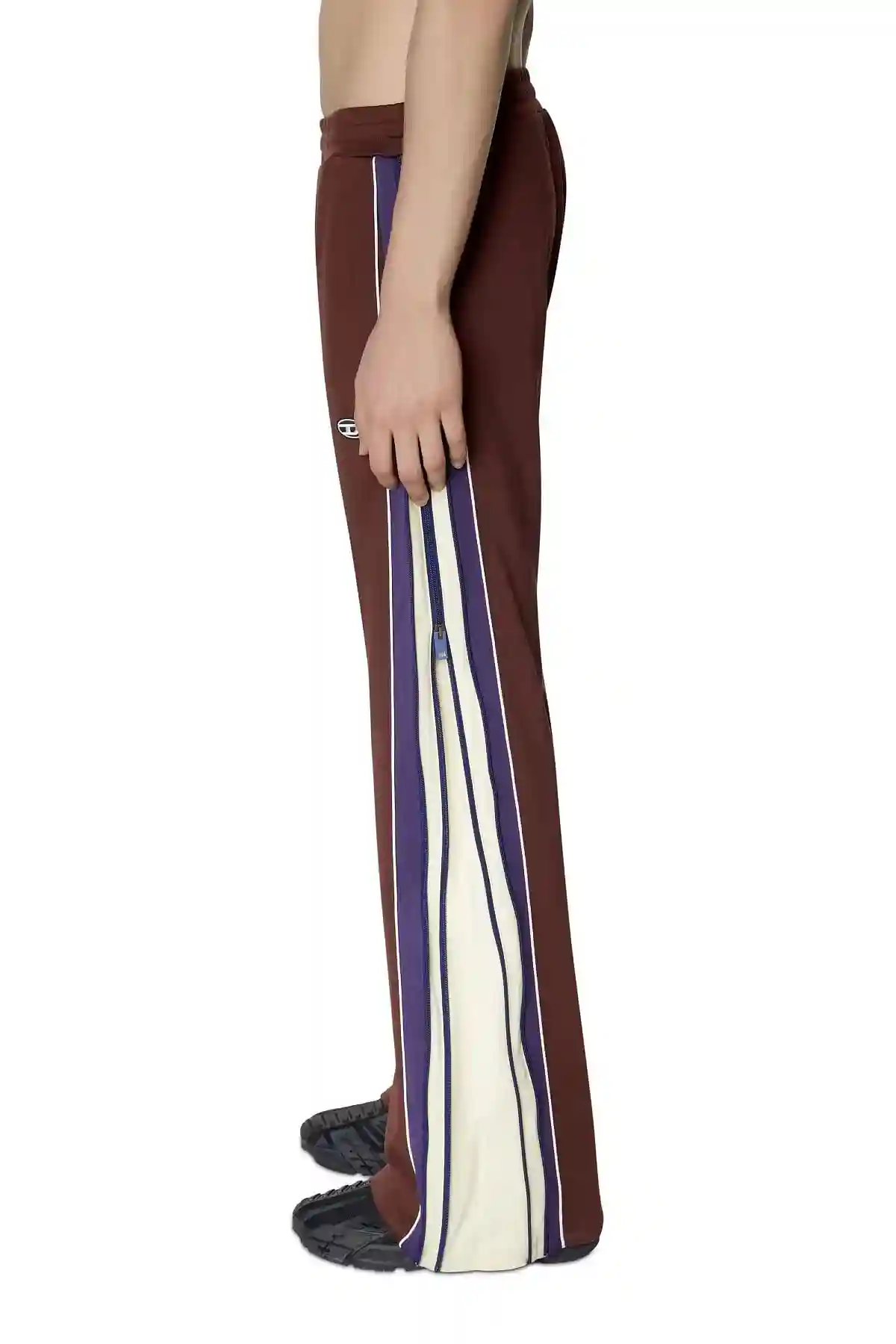 Brown Sweatpants with side zips