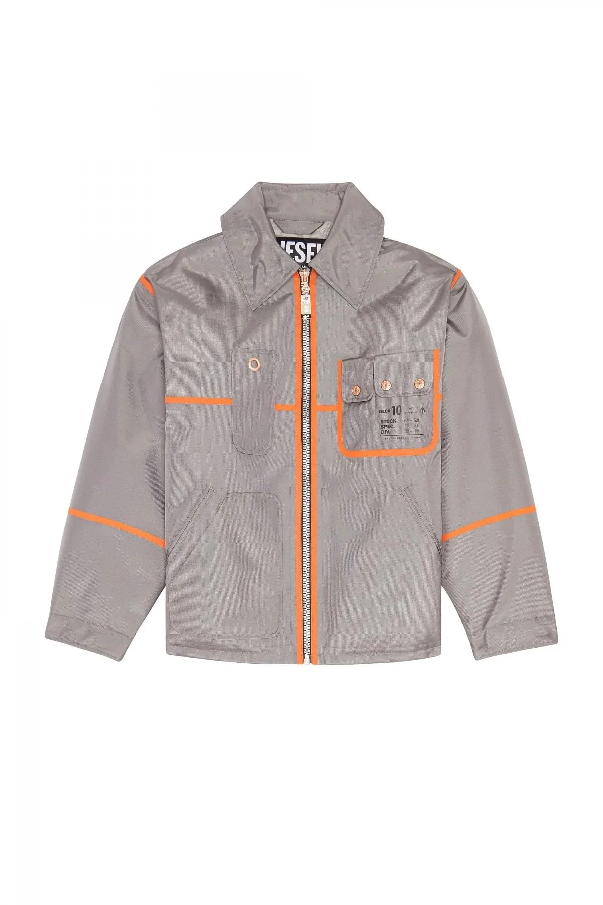 Grey Jacket in water-repellent canvas