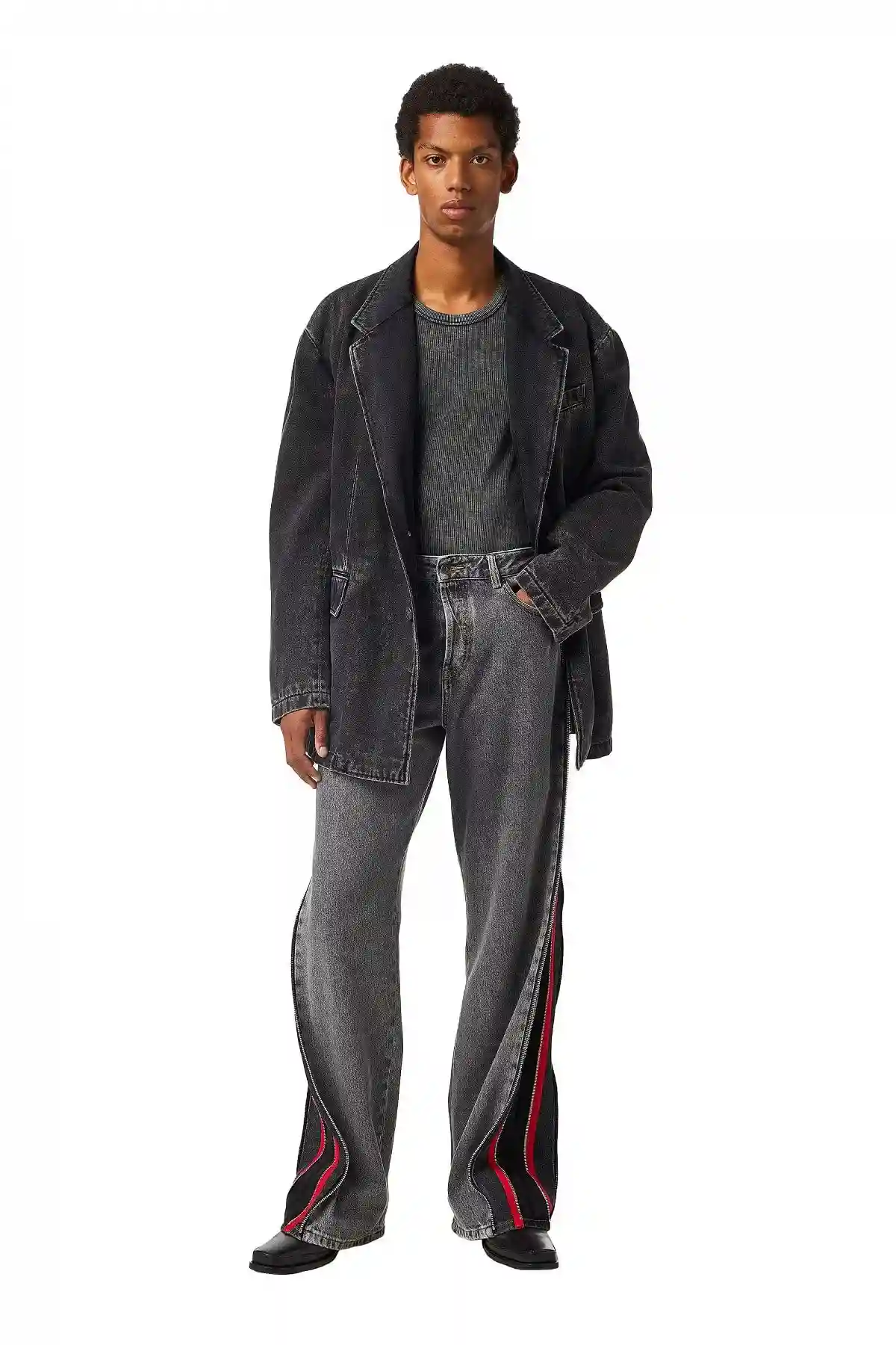 パンツ diesel 22ss denim 1955 D-Rekiv 1955 D-Rekiv Man: Straight Medium blue Jeans | Diesel