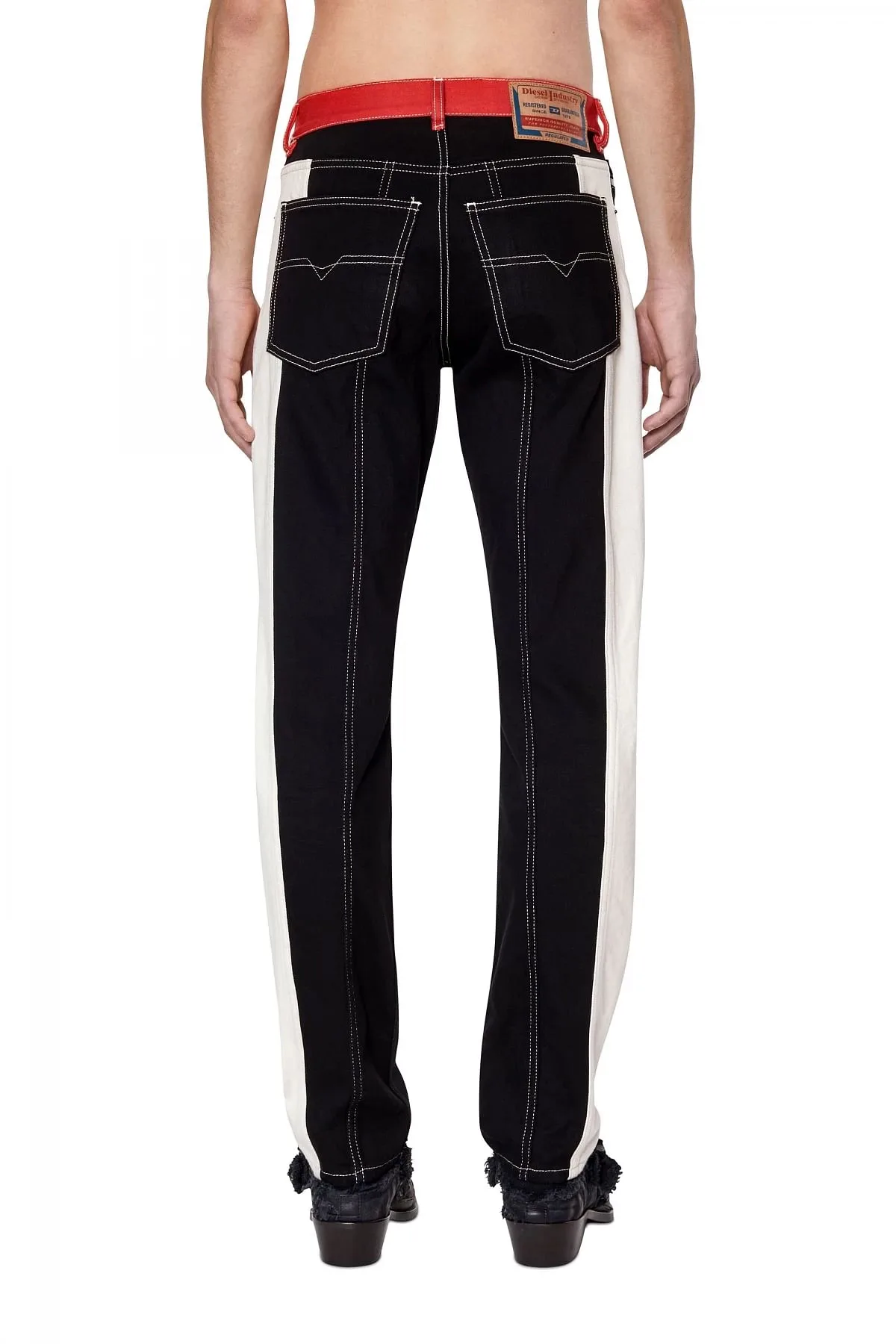 Black and White Straight Jeans-1995 D-SARK