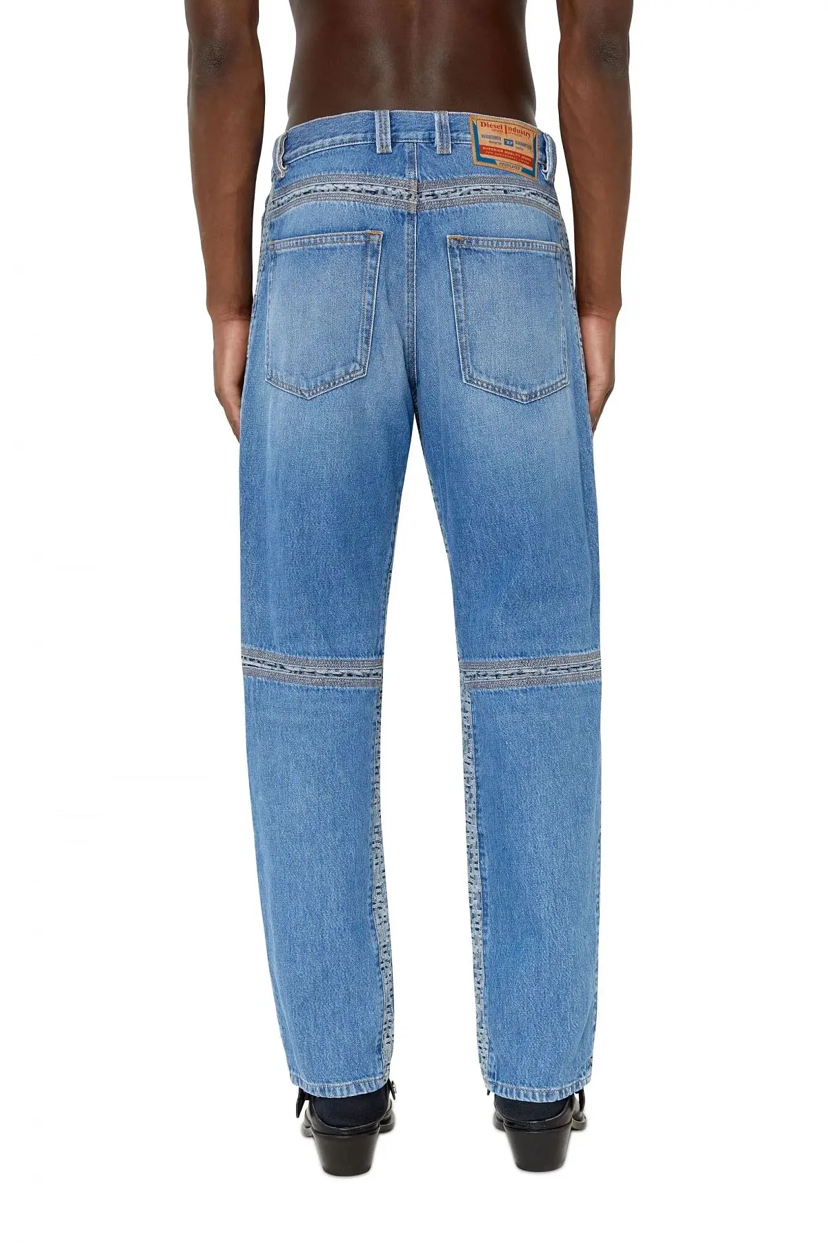 Blue Straight Jeans-D-Mand