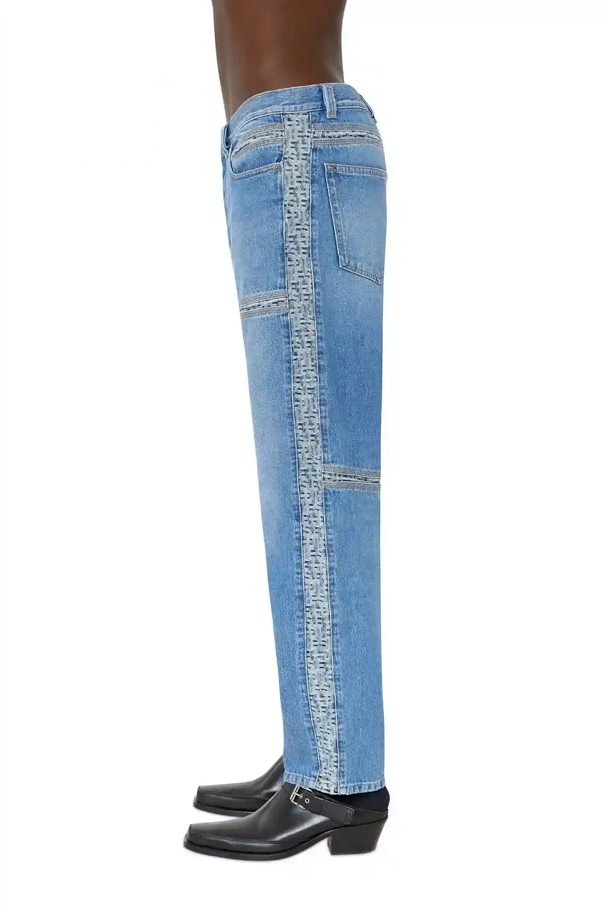 Blue Straight Jeans-D-Mand