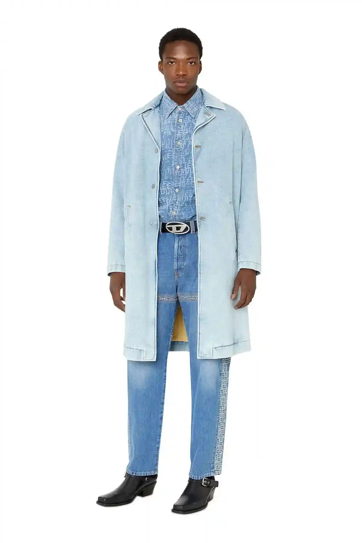 Blue Straight Jeans-D-Mand