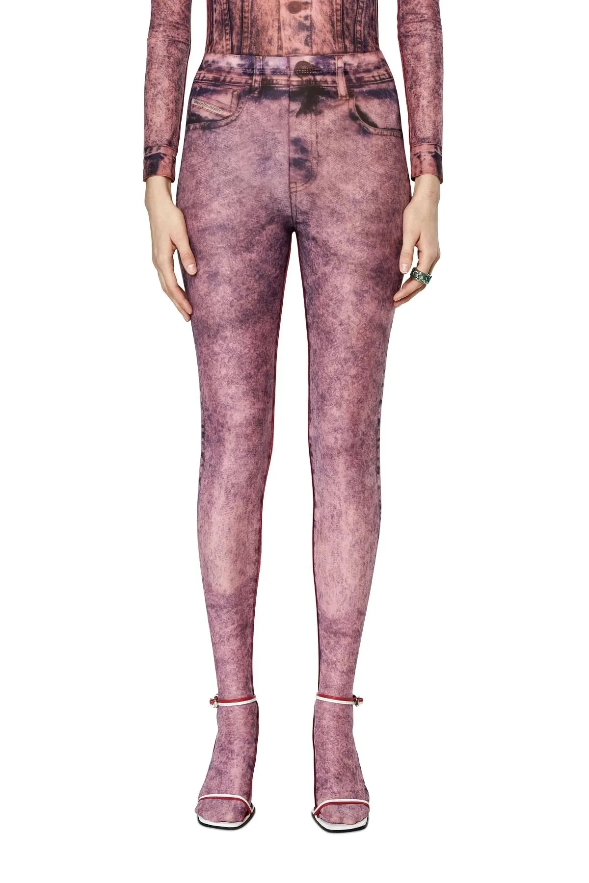 Violet Trompe loeil tights