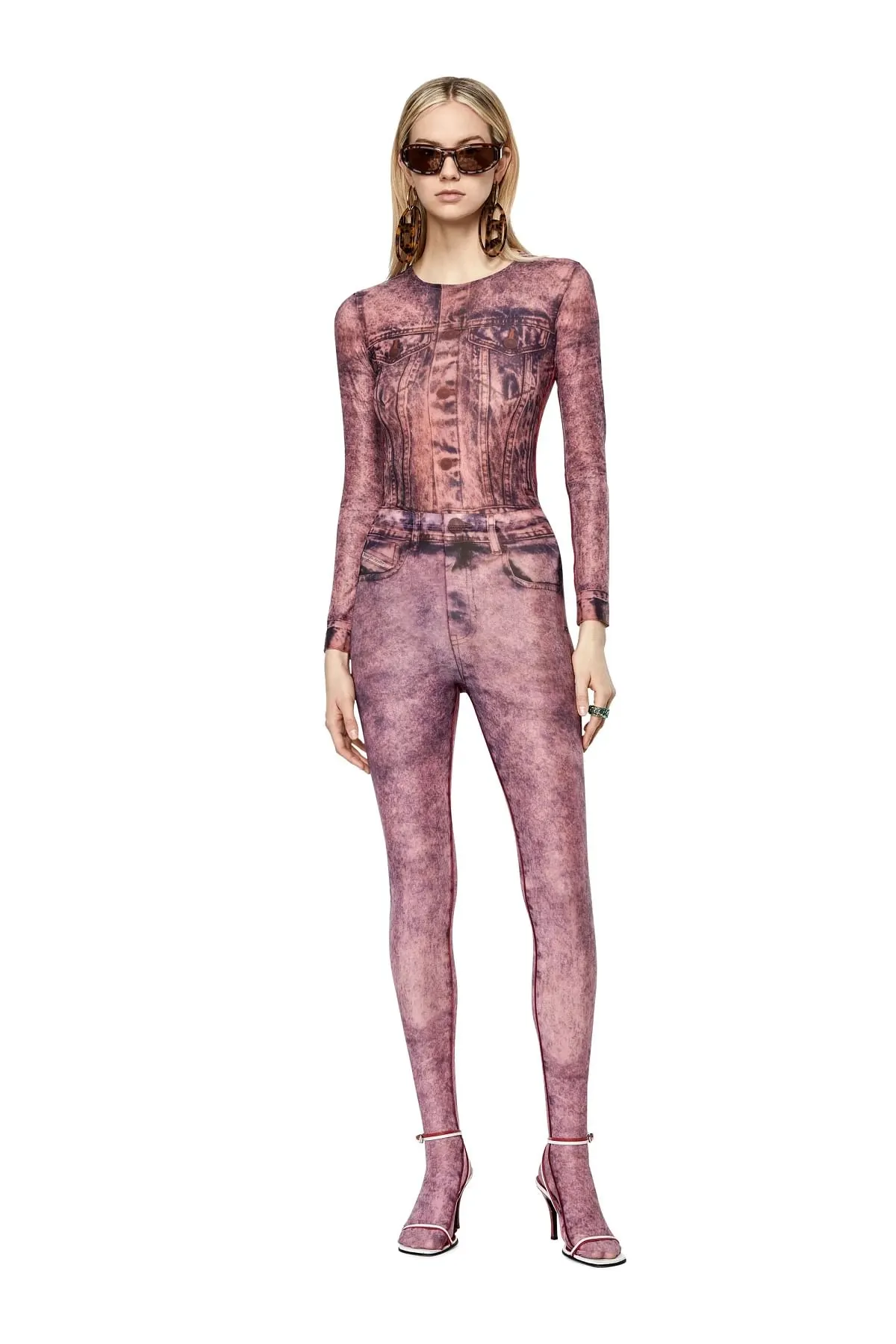 Violet Trompe loeil tights