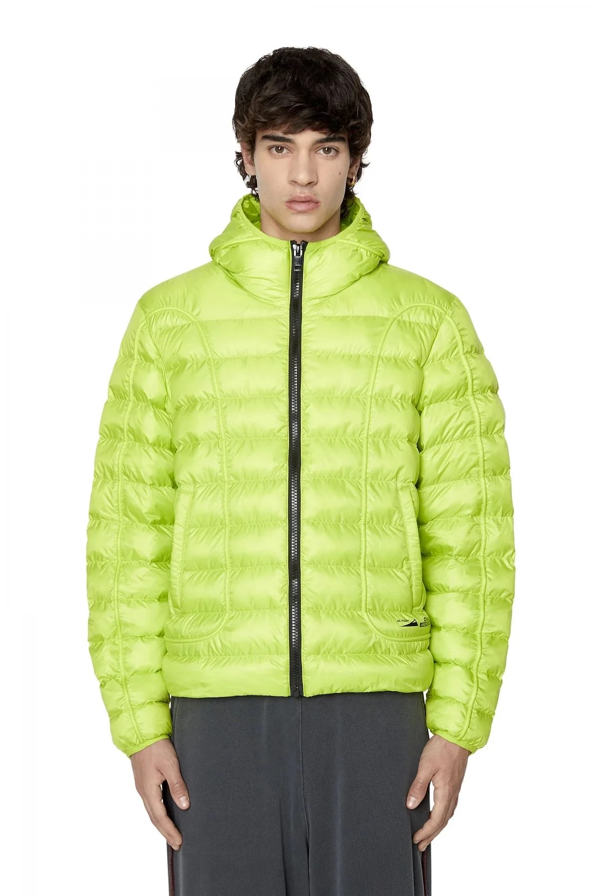 Green Hooded puffer jacket