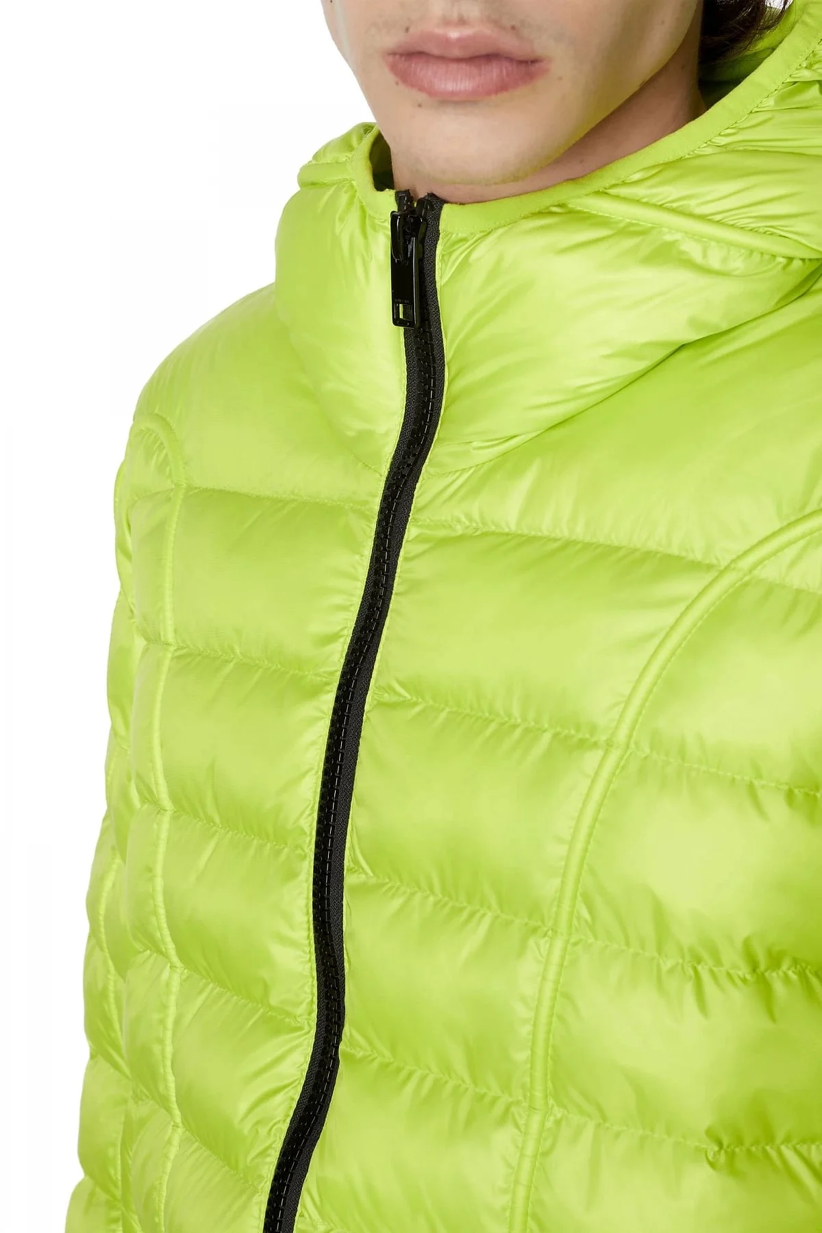 Green Hooded puffer jacket
