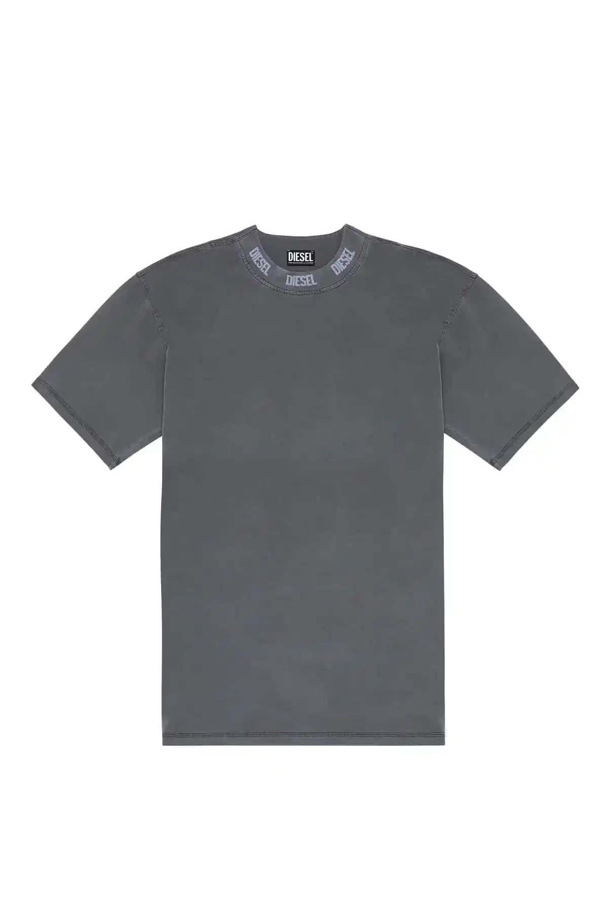 Black Oversized T-shirt with logo collar