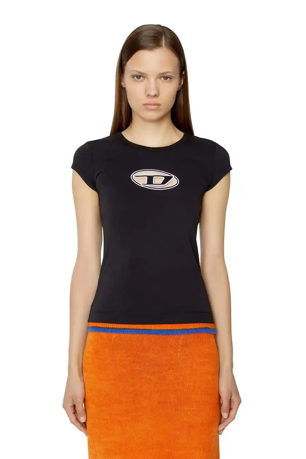 Black T-shirt with peekaboo logo