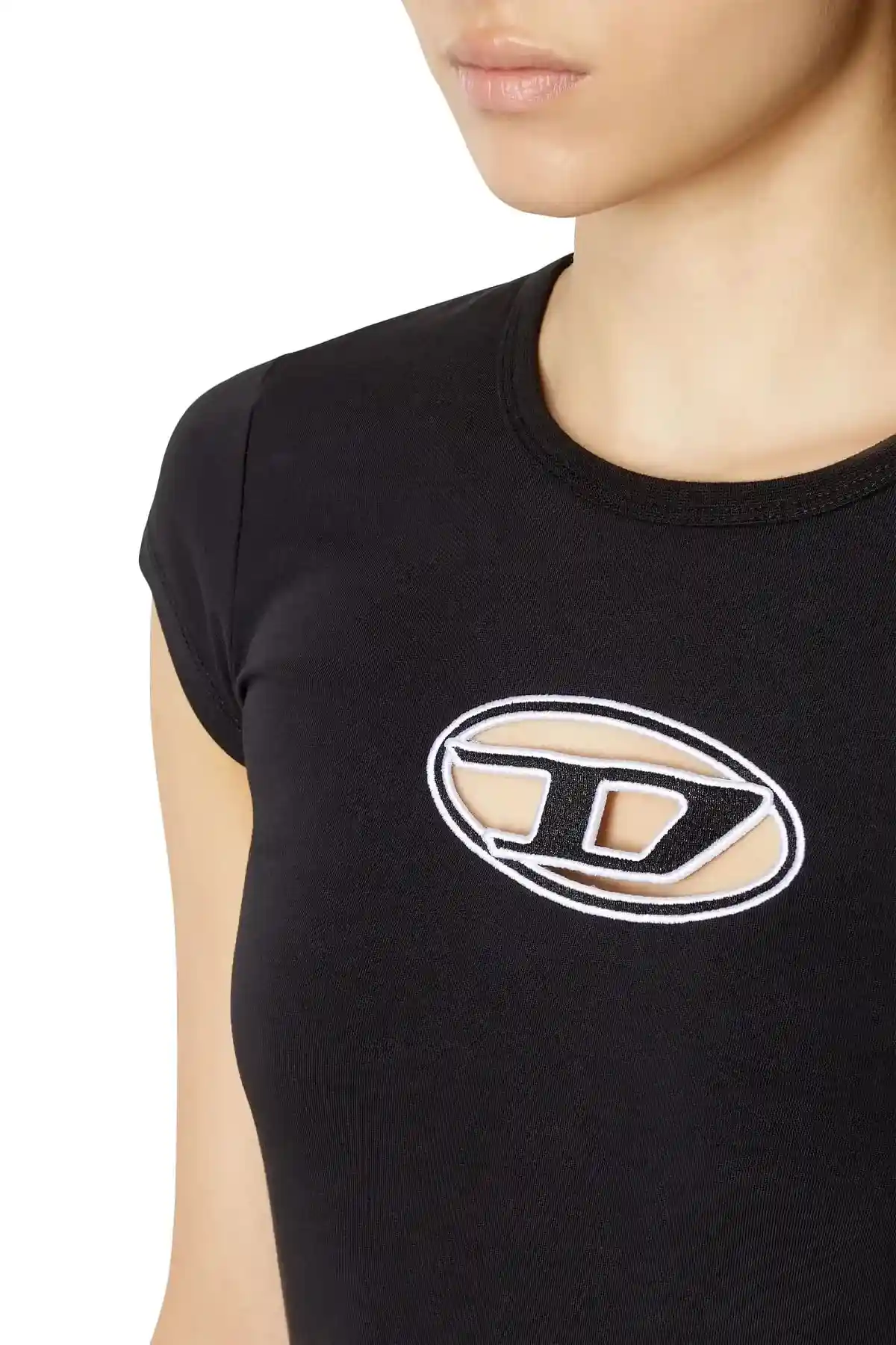 Black T-shirt with peekaboo logo