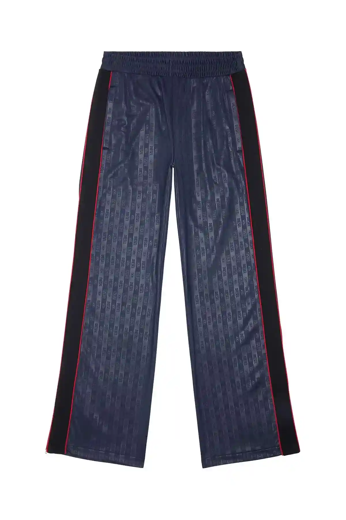 Blue Technical track pants with all-over logo