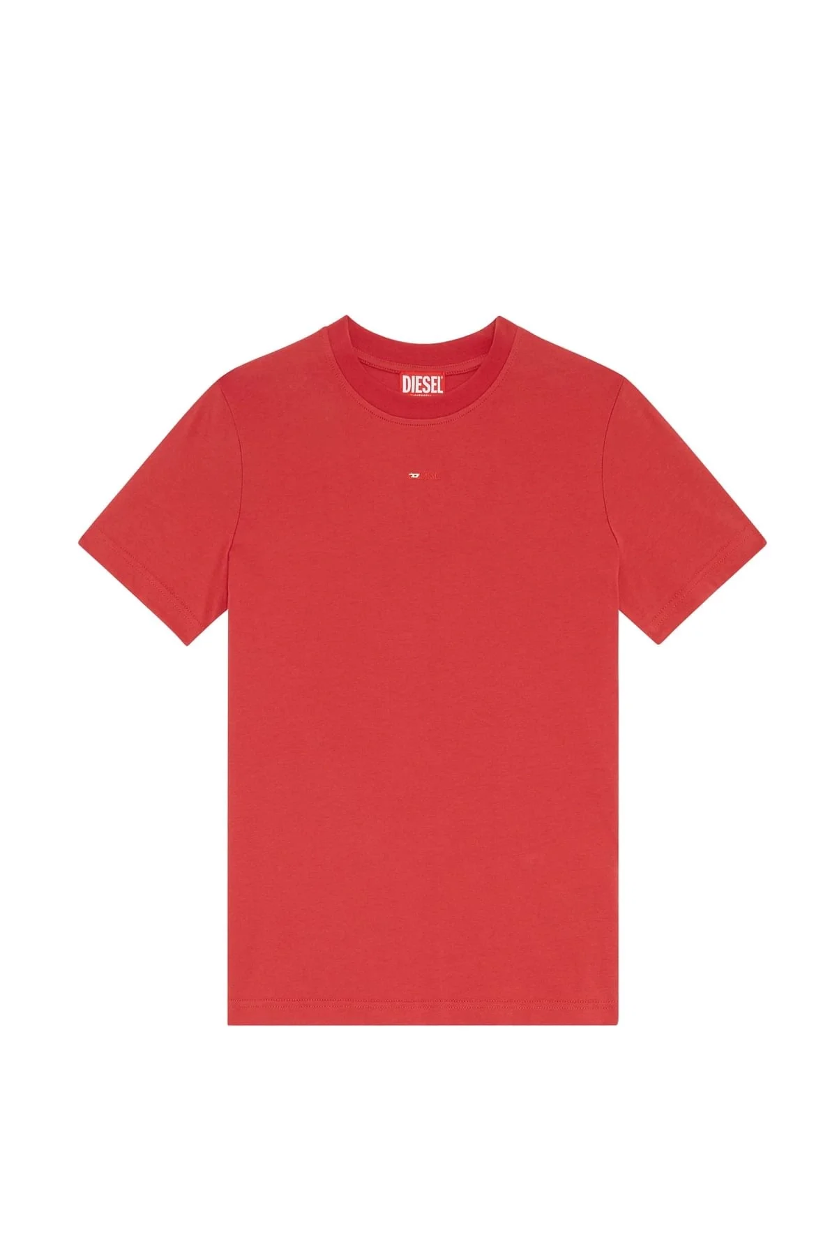 Red T-shirt with embroidered micro logo