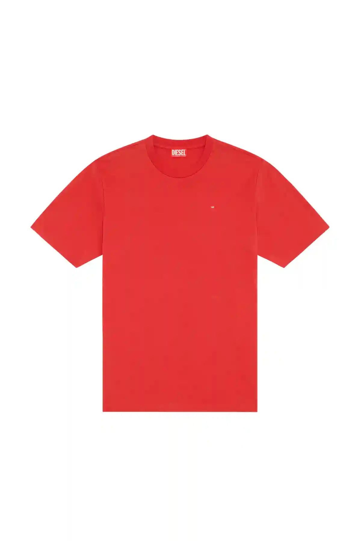 Red T-shirt with micro-embroidered logo