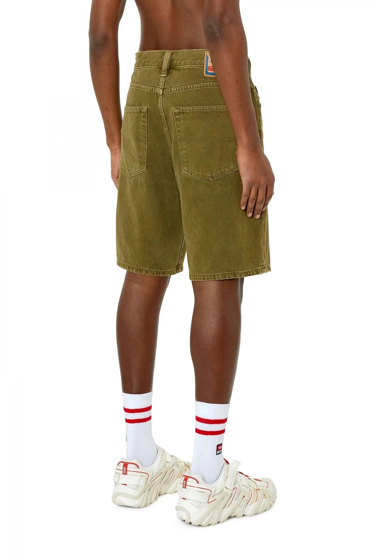 Green Coloured denim shorts
