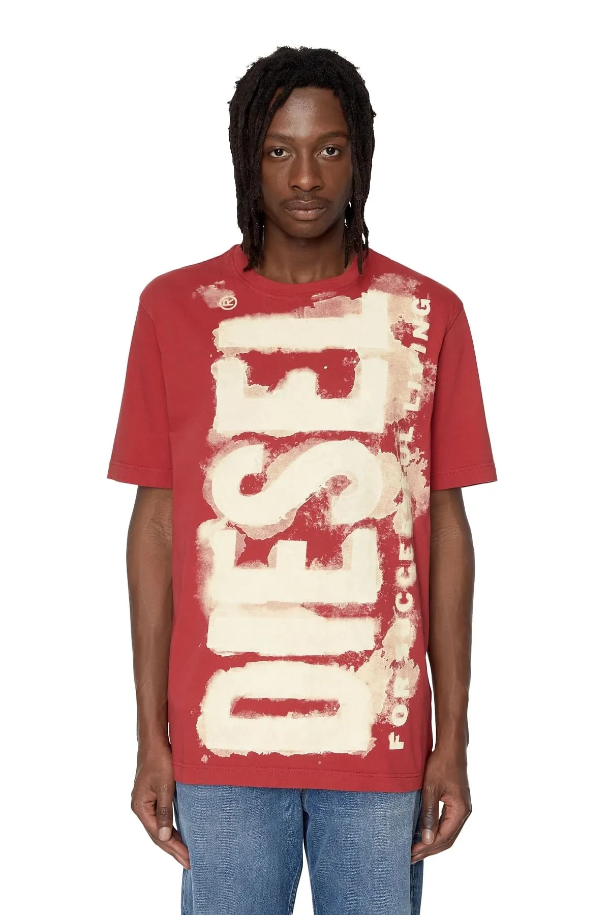 【DIESEL】 red cotton t-shirt （関税送料込） Heavy Cotton Adult T-Shirt | Staton-Corporate-and-Casual