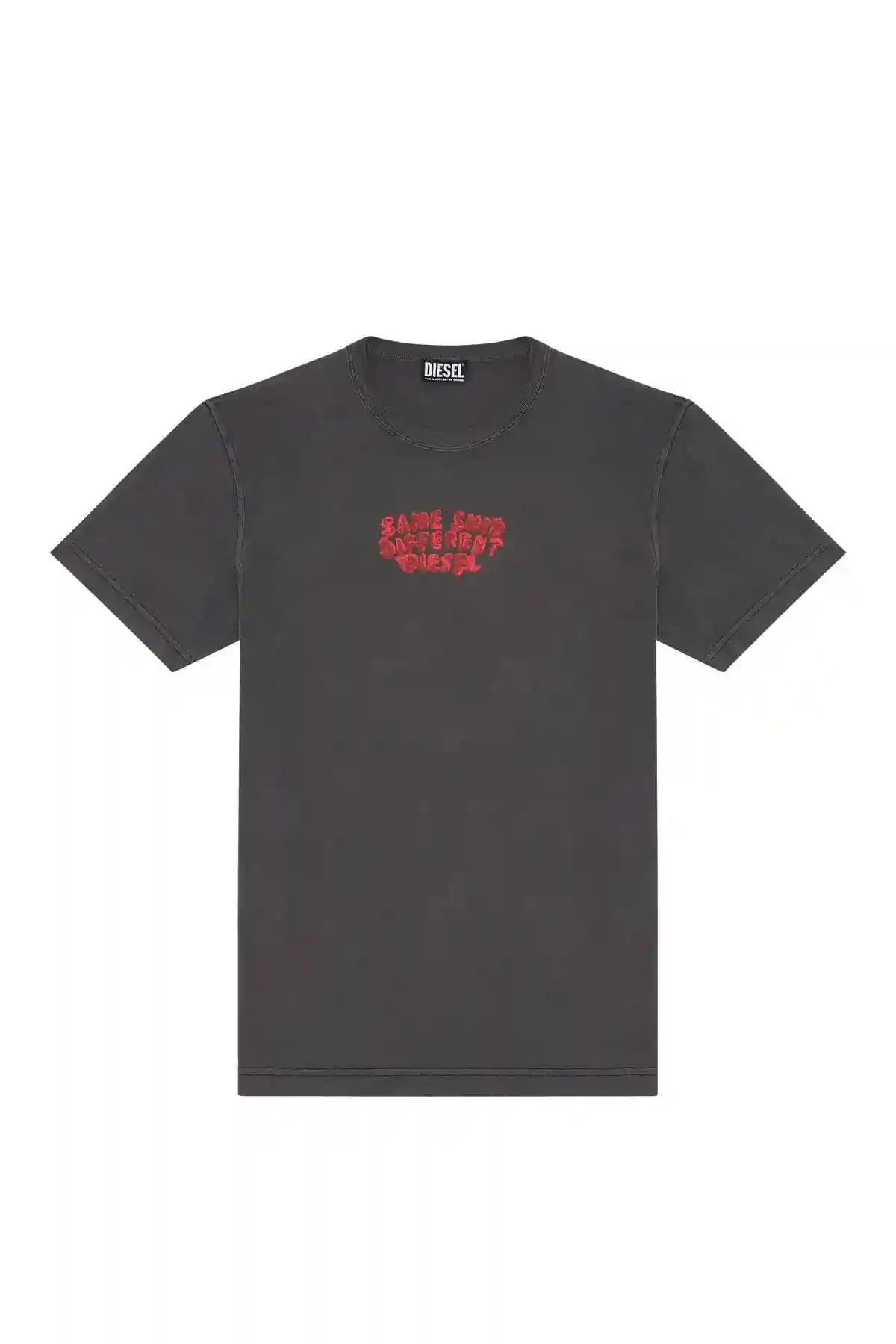 Grey T-shirt with bleeding print