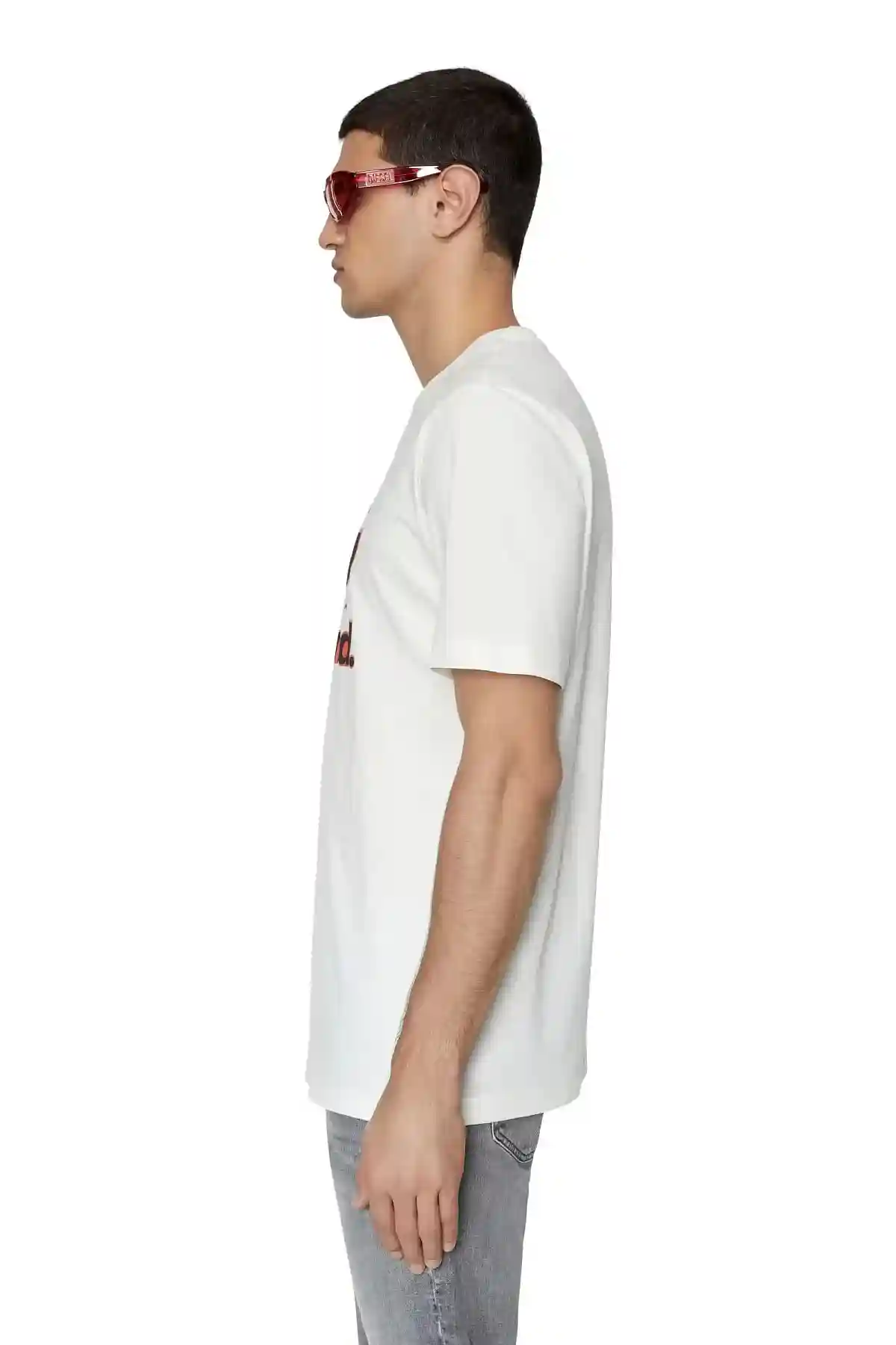 White T-shirt with Diesel Network print