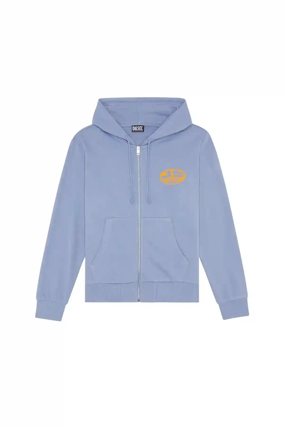 Blue Zip-up hoodie with oval logos