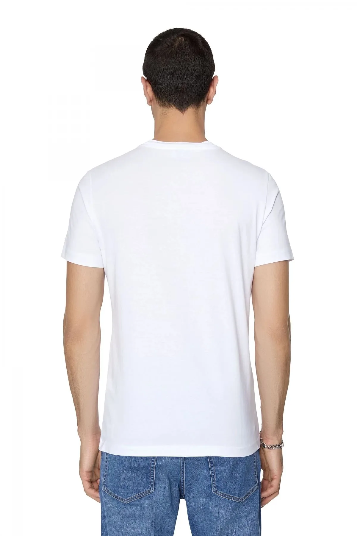 White T-shirt with psychedelic print