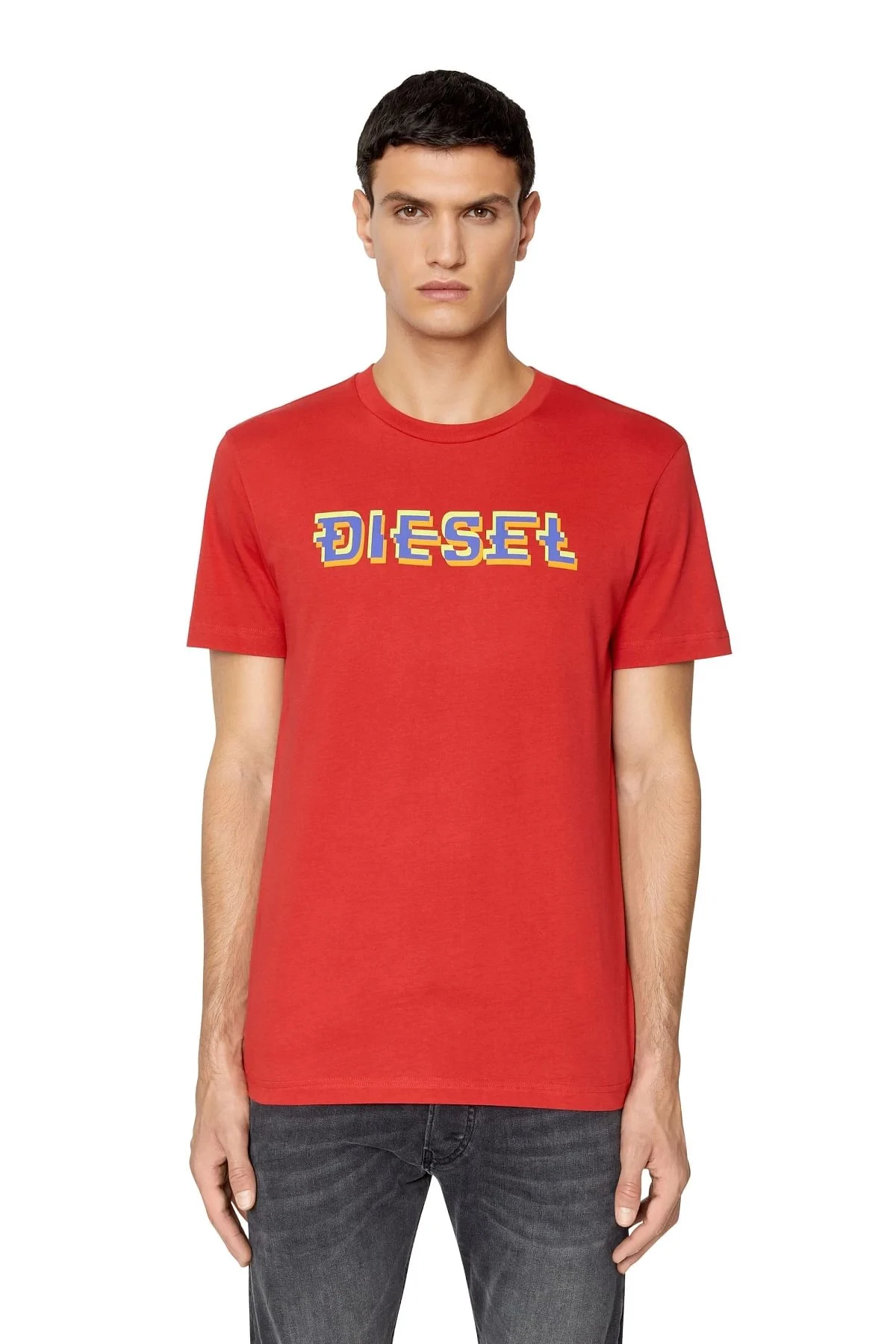 Red T-shirt with triple-tone logo