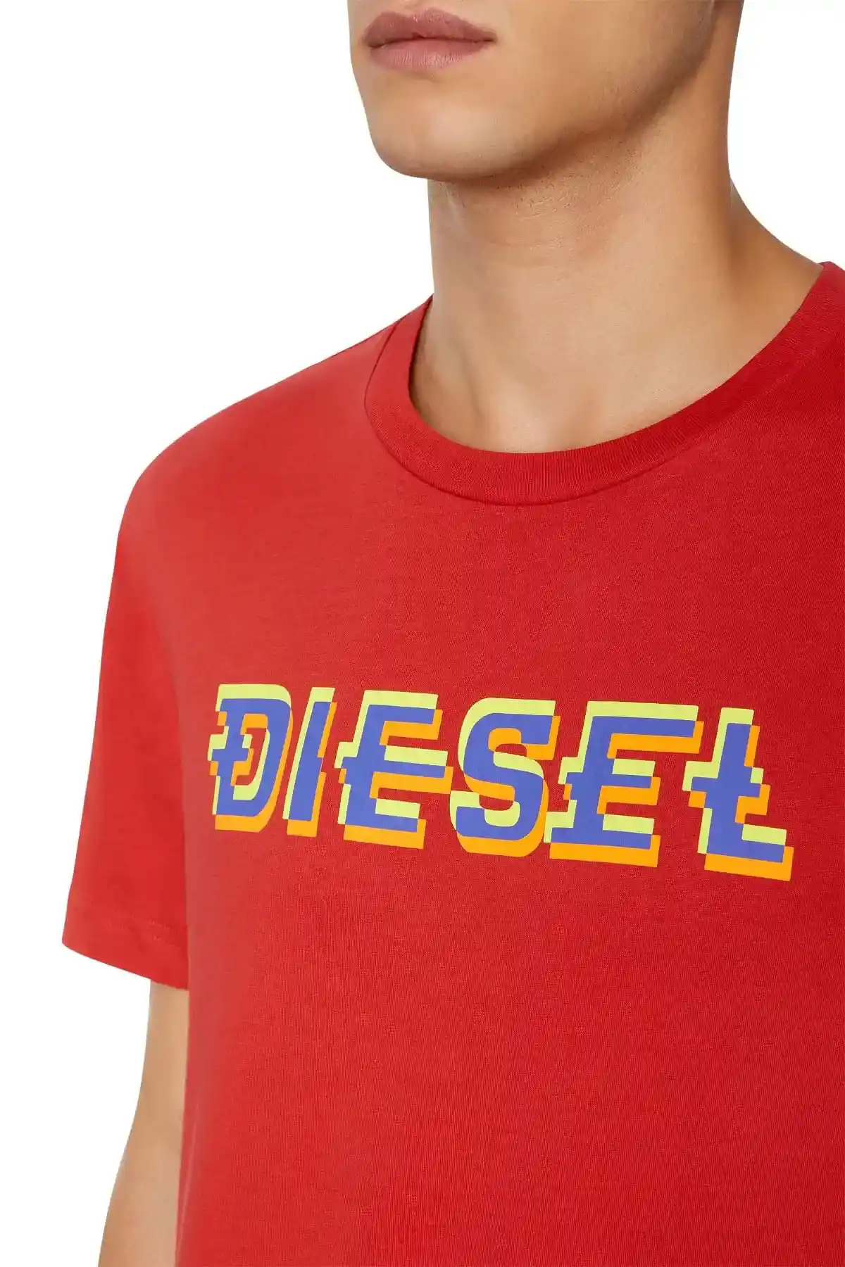 Red T-shirt with triple-tone logo