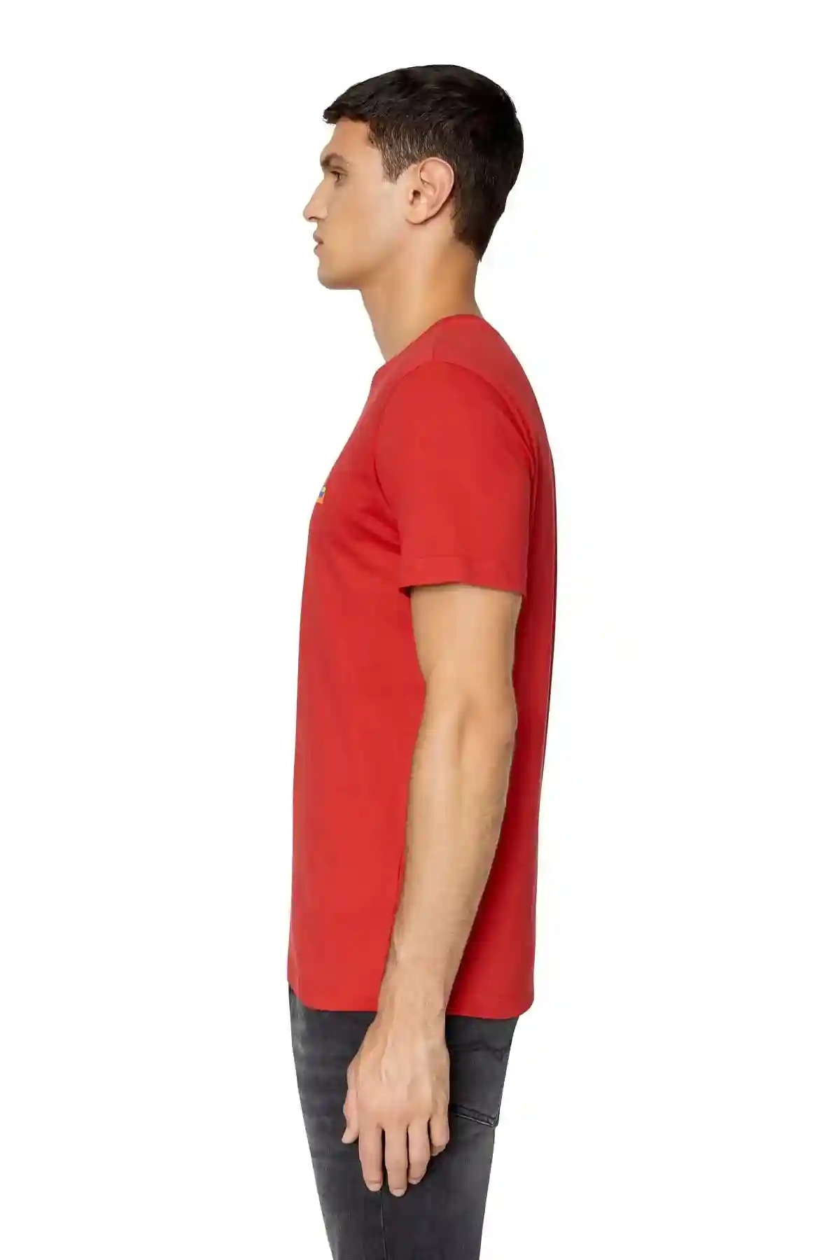 Red T-shirt with triple-tone logo
