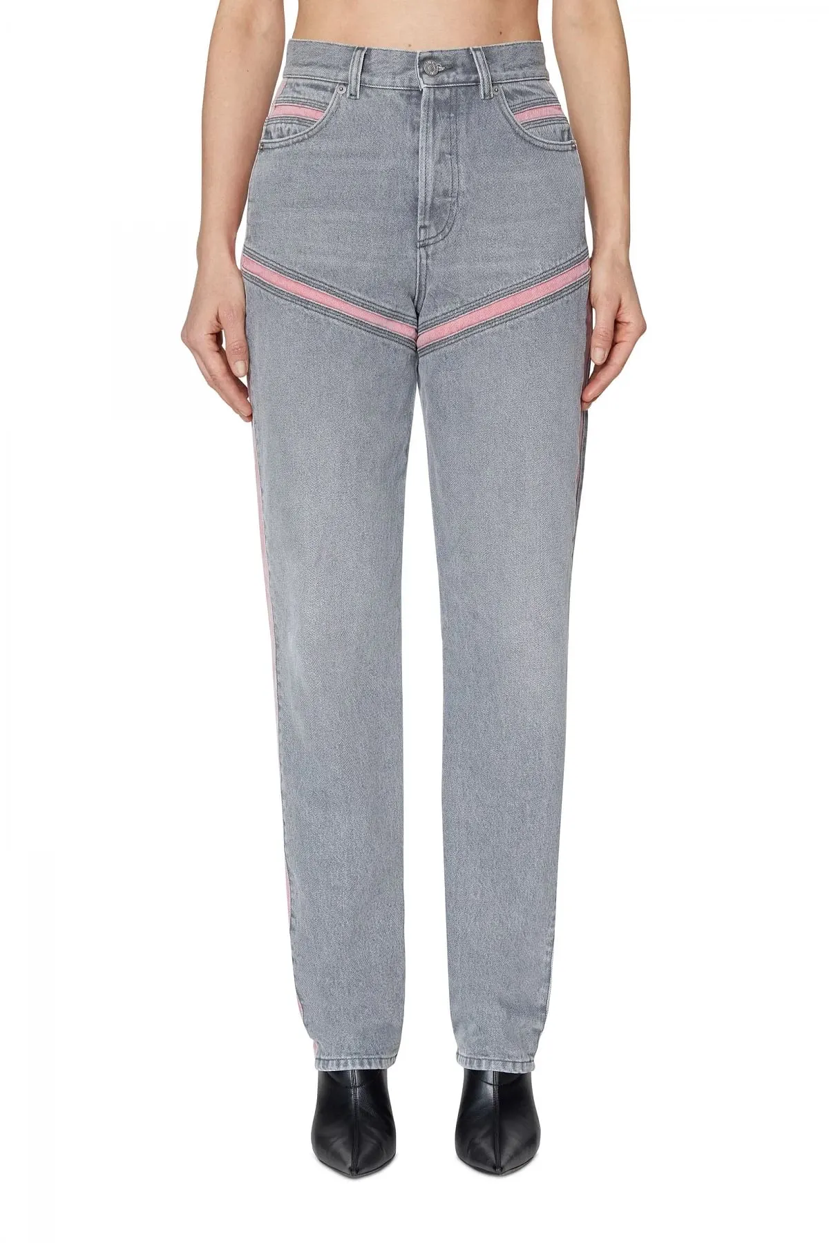Grey Straight Jeans-D-Pilut