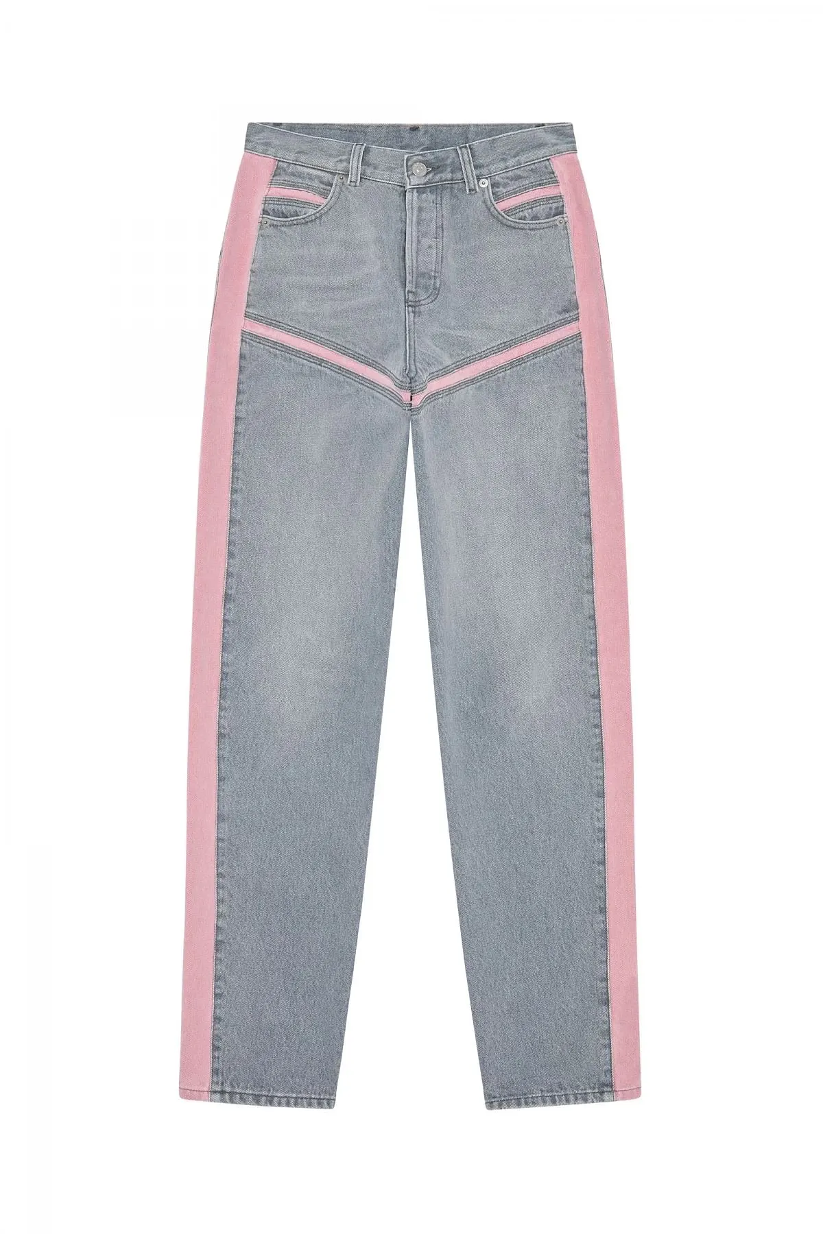 Grey Straight Jeans-D-Pilut