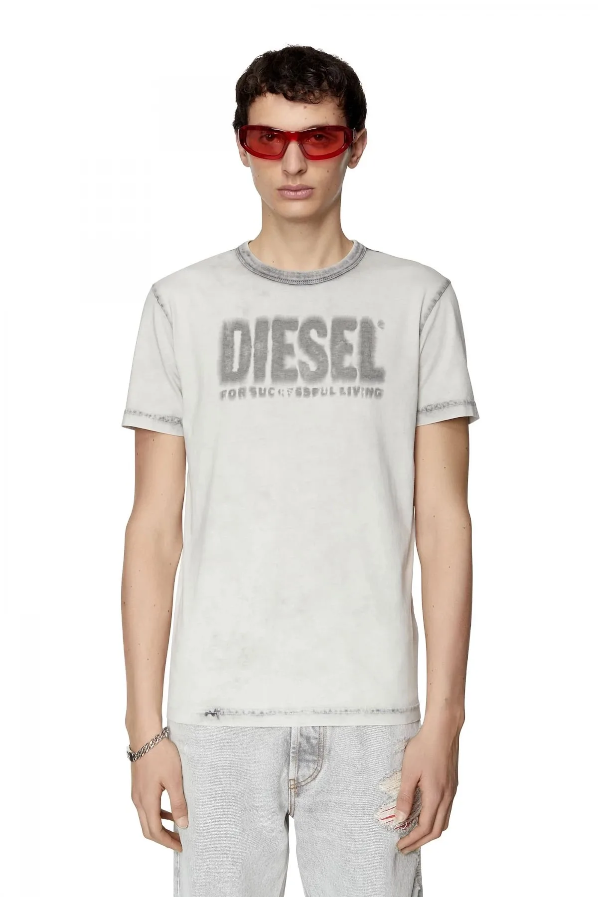 Black T-shirt with faded logo