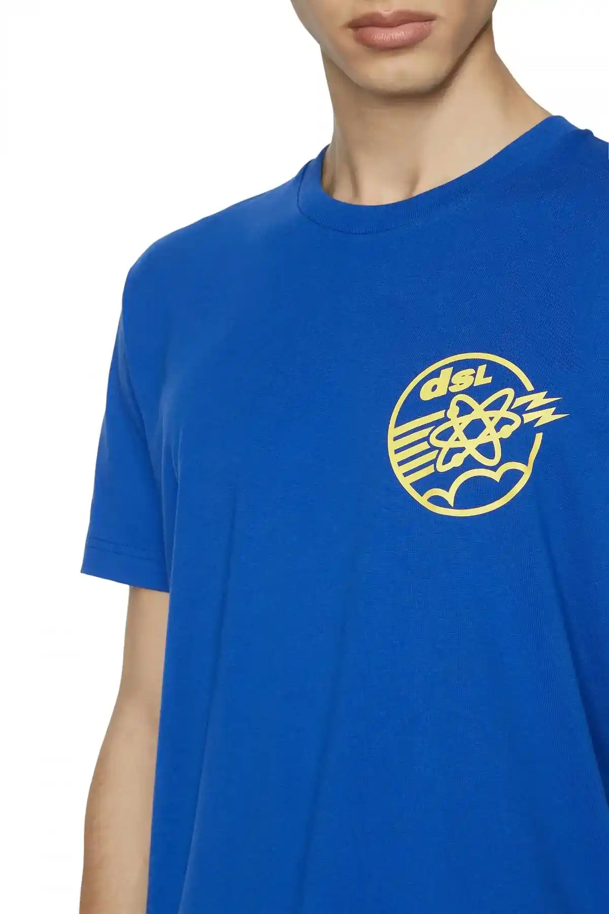 Blue T-shirt with Diesel Megahertz print