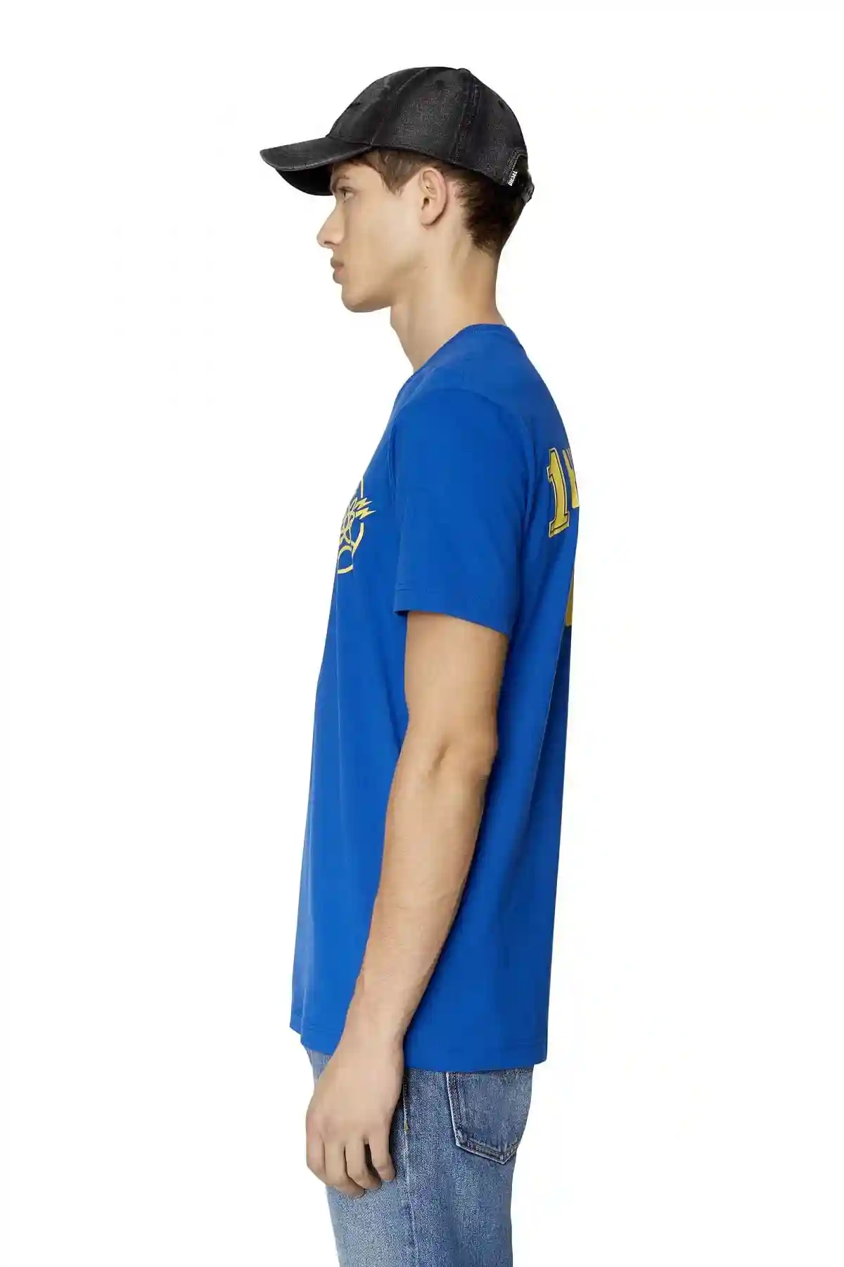 Blue T-shirt with Diesel Megahertz print