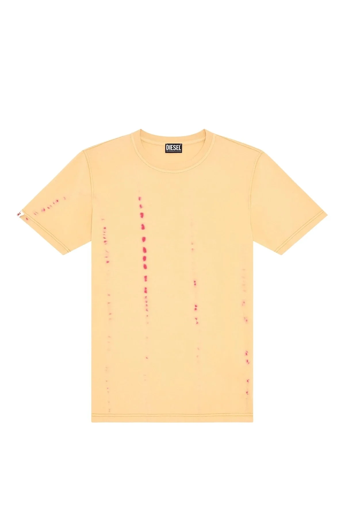 Orange T-shirt with overdyed treatment