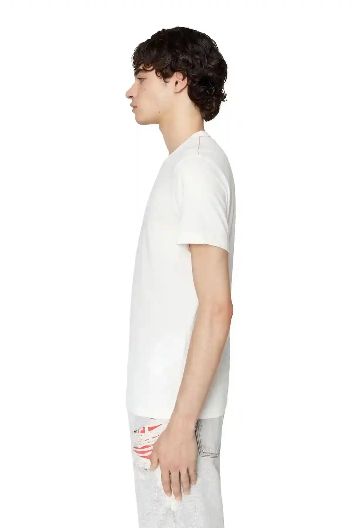 White T-shirt with with logo patch