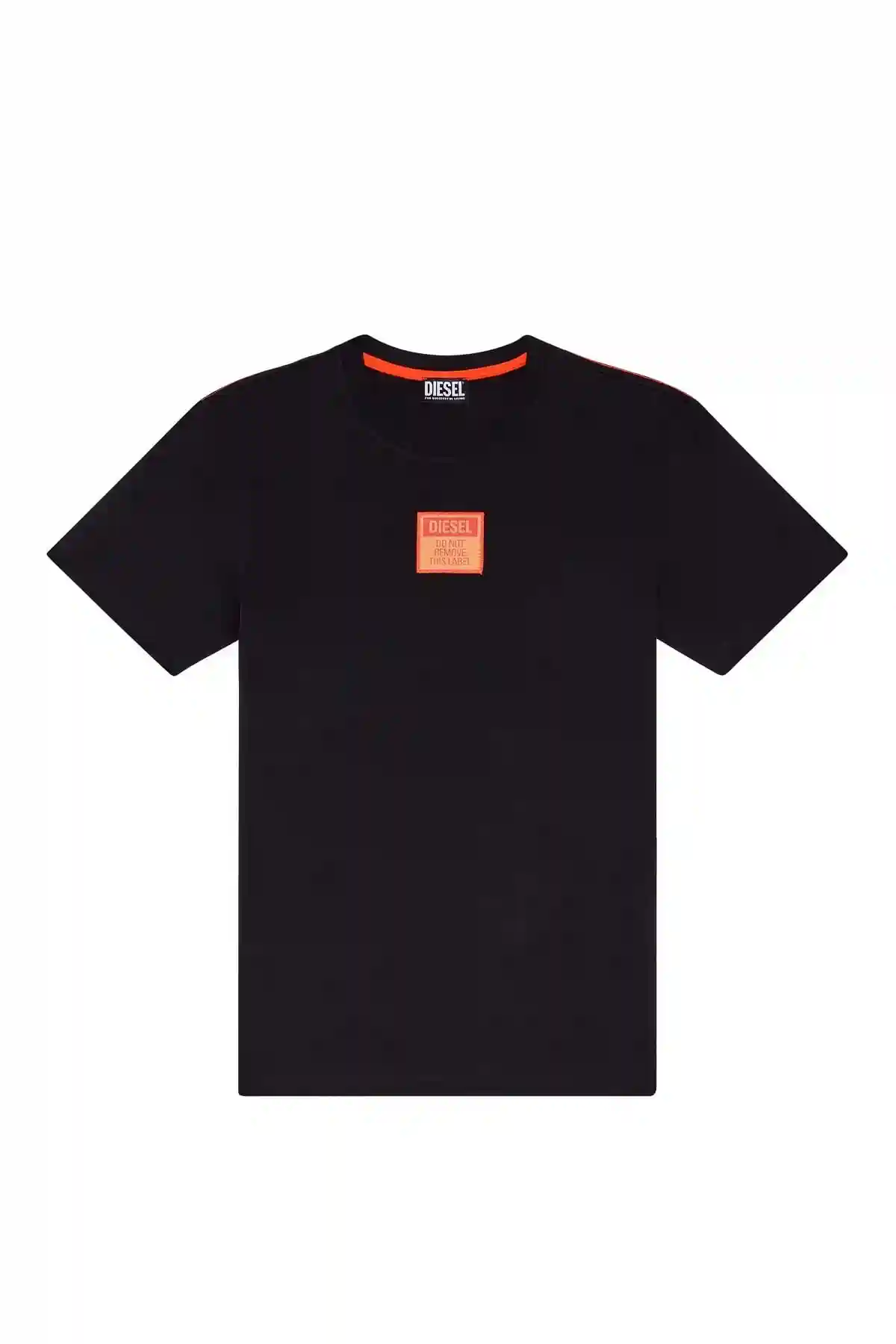 Black T-shirt with with logo patch